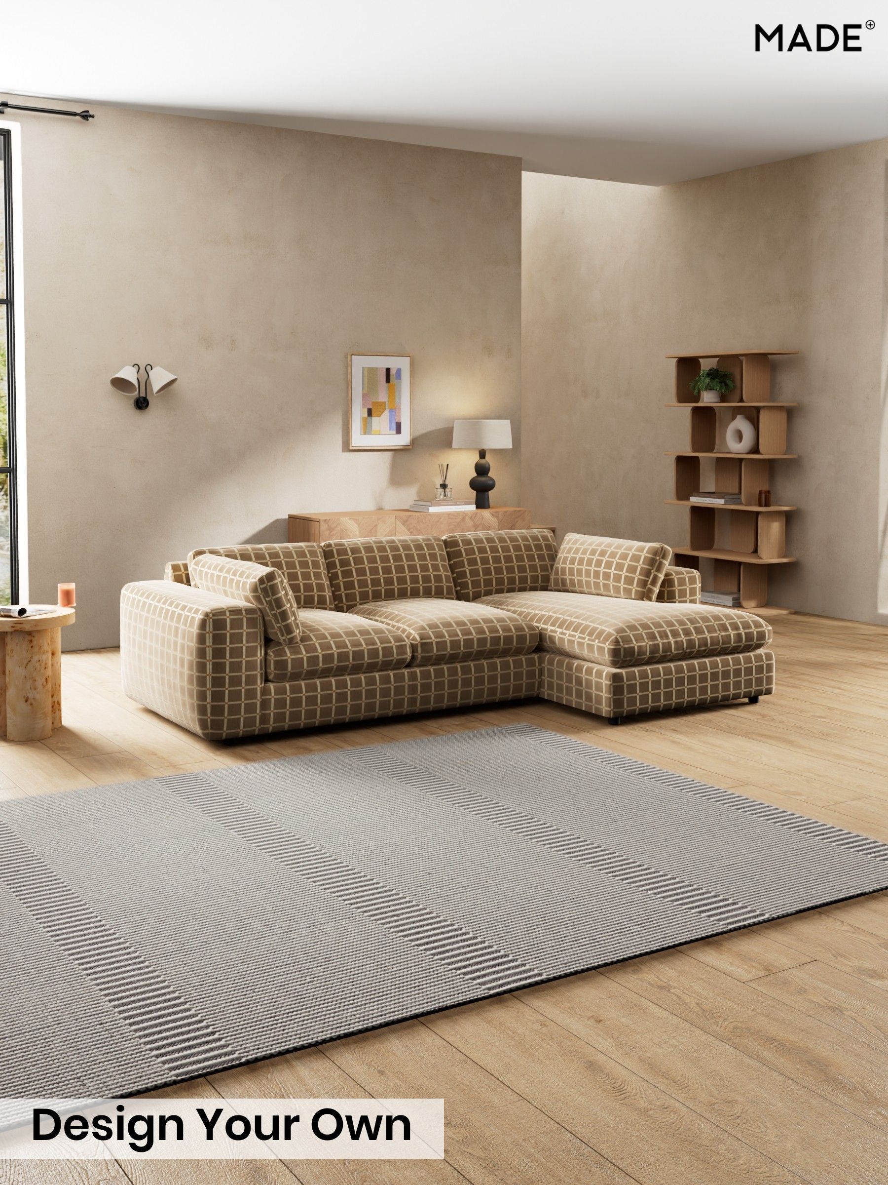 Cale Check/Dark Sand Natural - Alec By Made