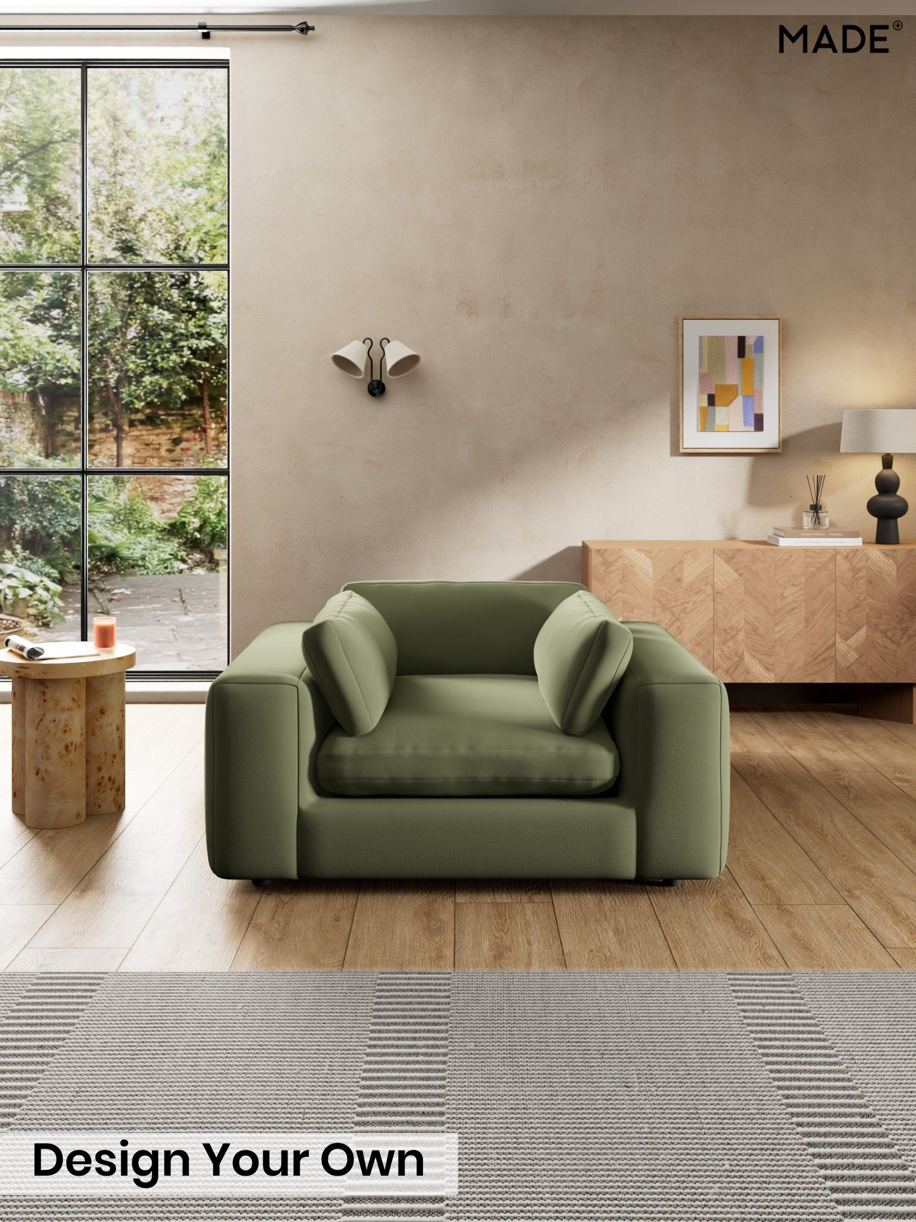 Matt Velvet Easy Clean/Fern Green - Alec By Made