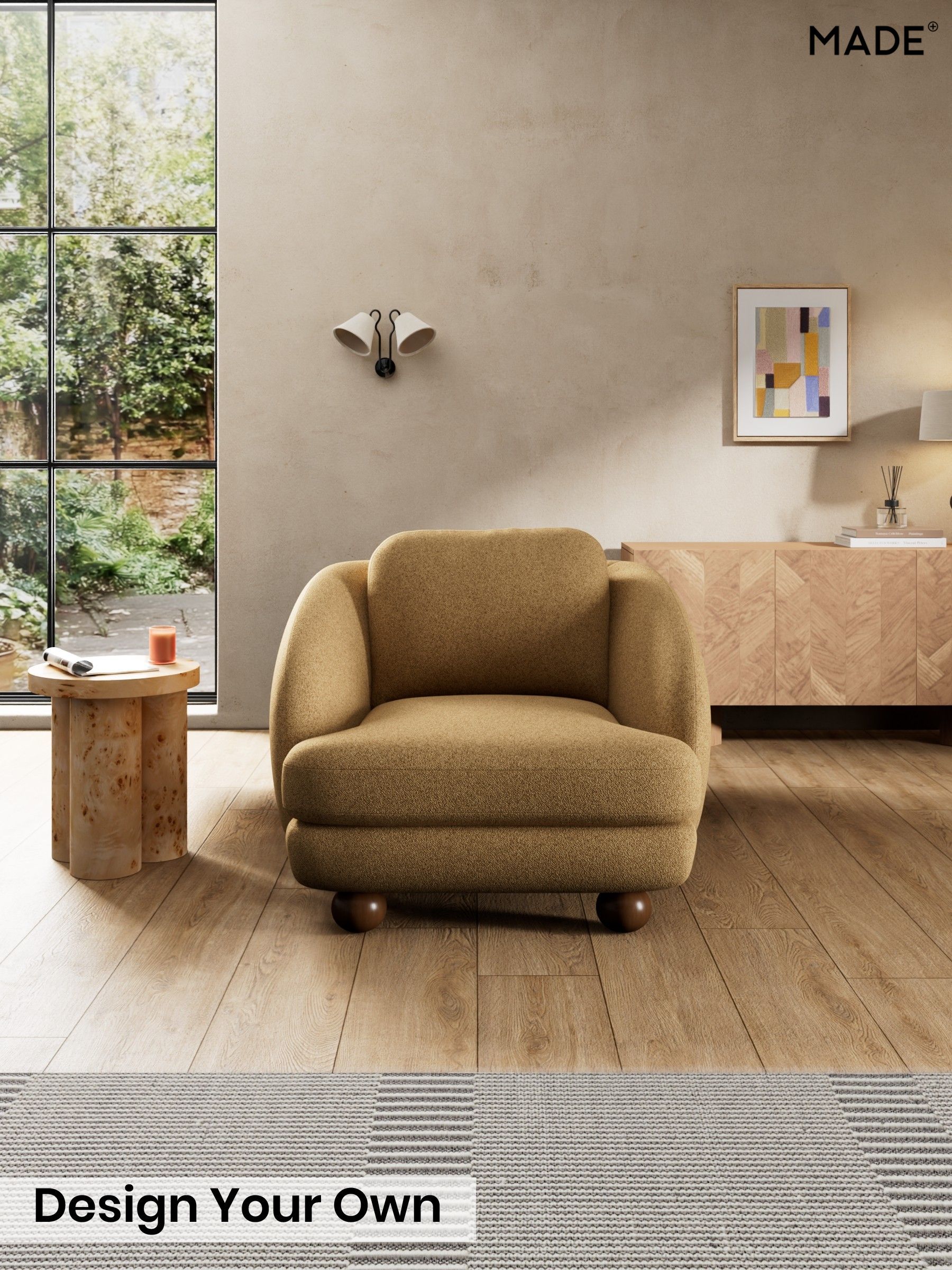 Soft Touch Boucle/Caramel Natural - Madris By Made