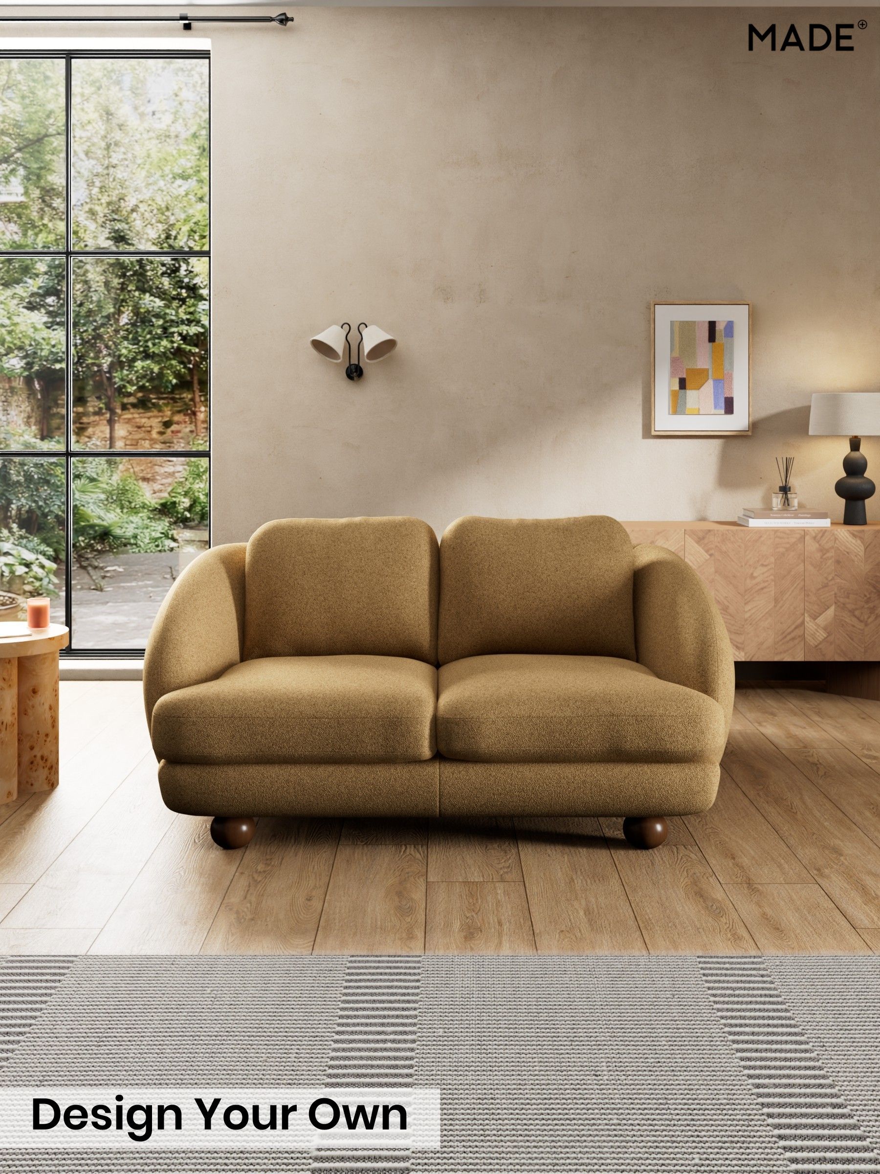 Soft Touch Boucle/Caramel Natural - Madris By Made