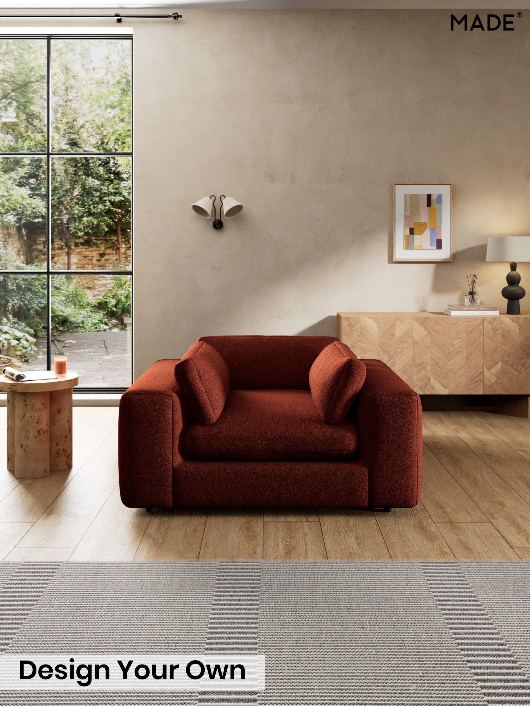 Soft Touch Boucle/Rust Orange - Alec By Made