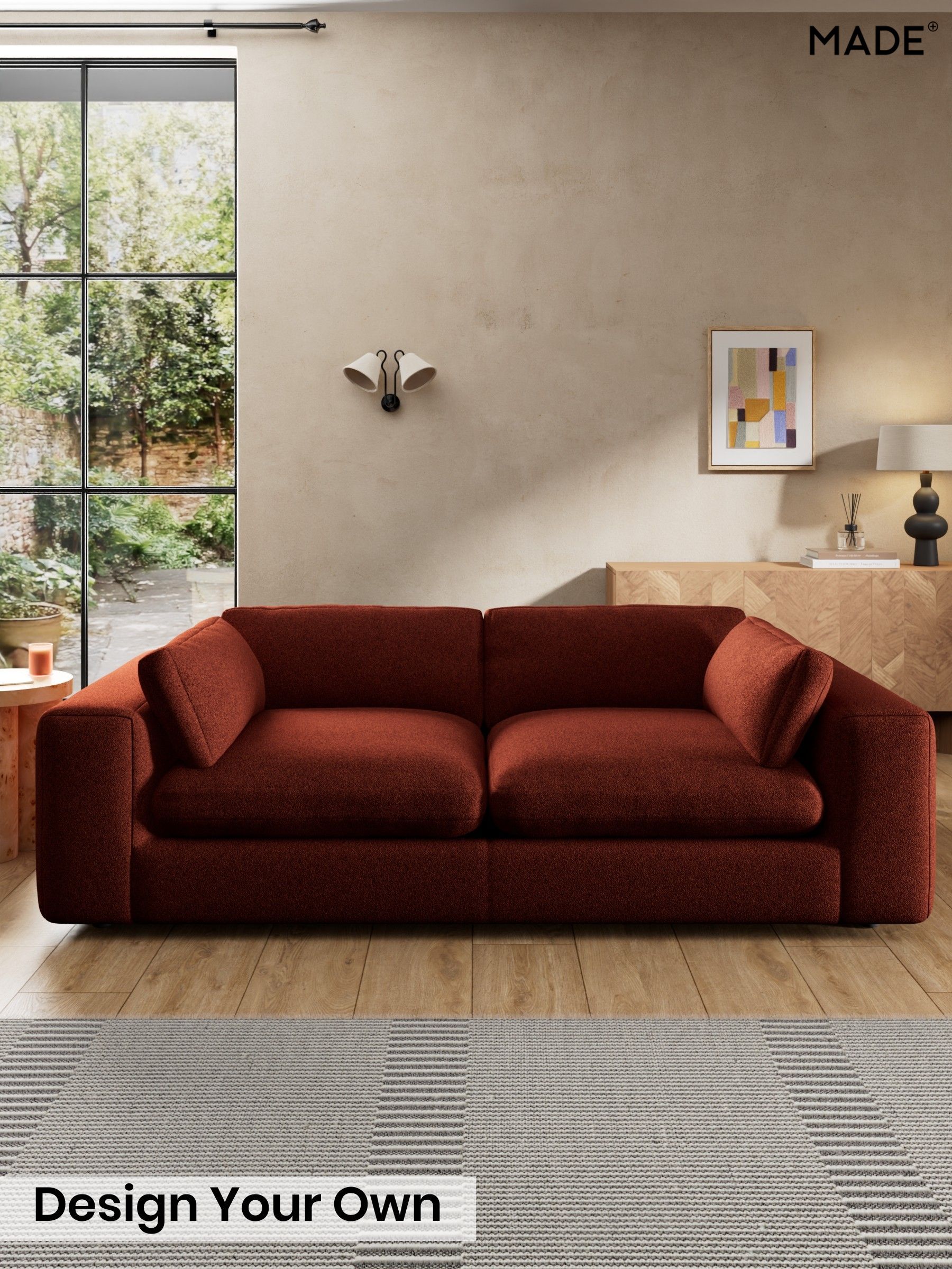 Soft Touch Boucle/Rust Orange - Alec By Made