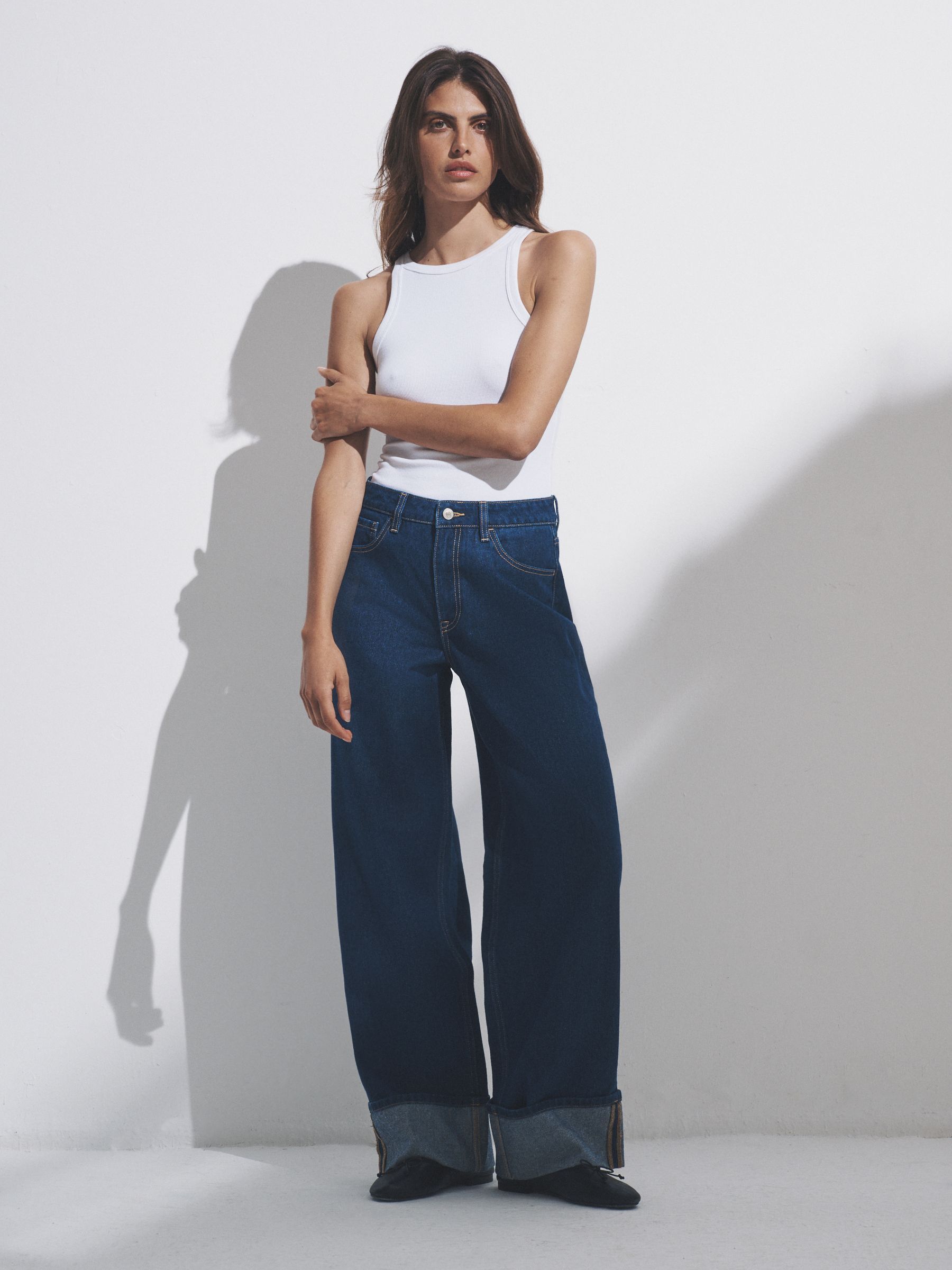 Denim - 2 Pack Turn Up Wide Leg Denim Jeans (W46805) | £38