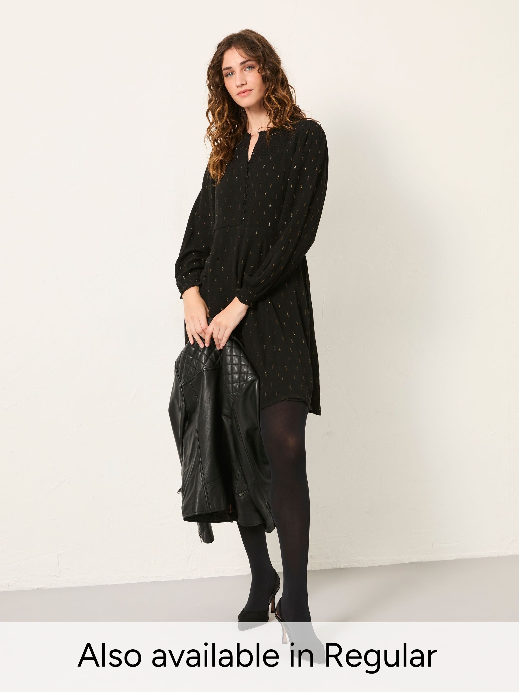 Jesse Black Petite Metallic Dress (W48887) | £69