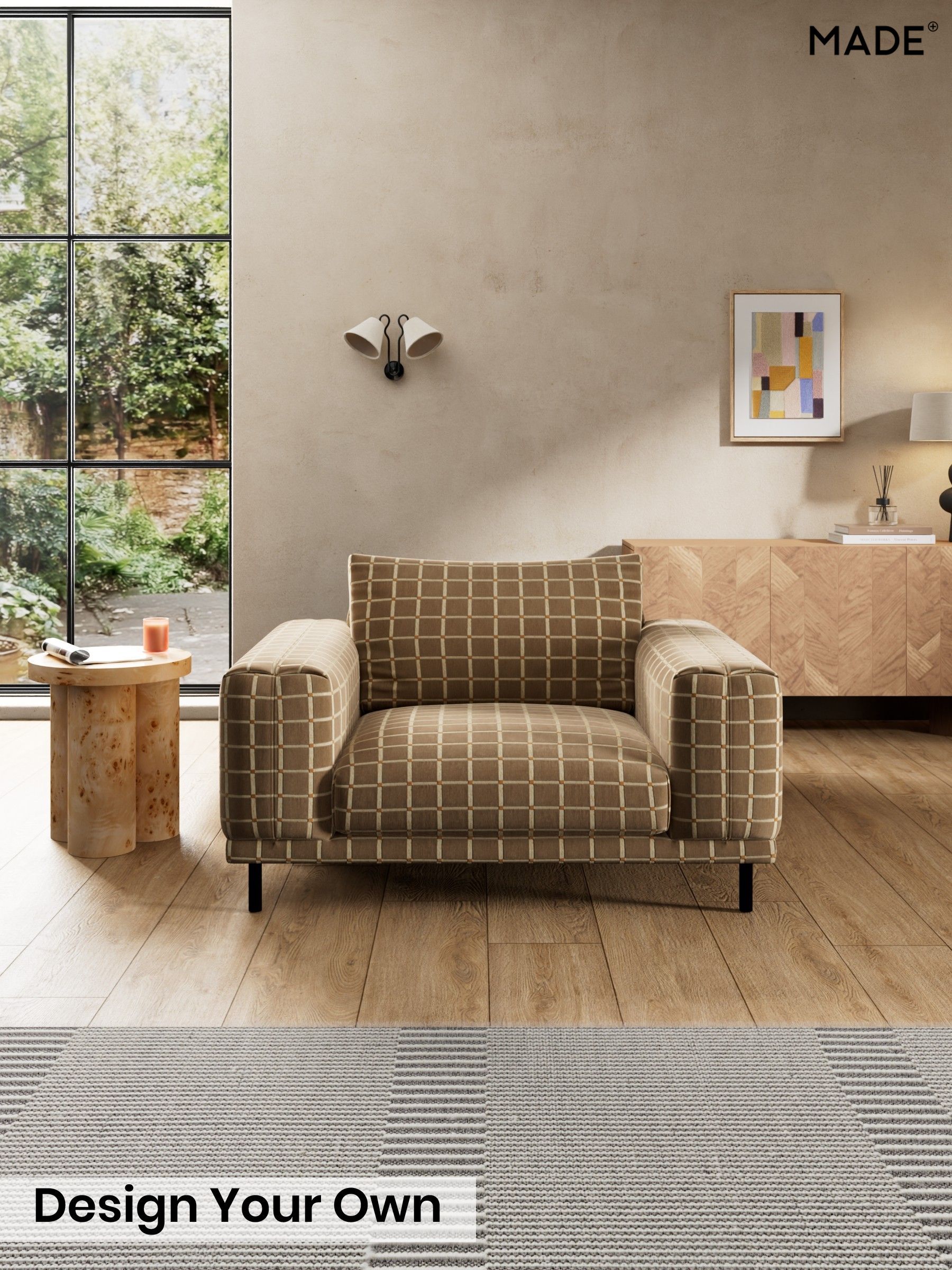 Cale Check/Dark Sand Natural - Odin By Made