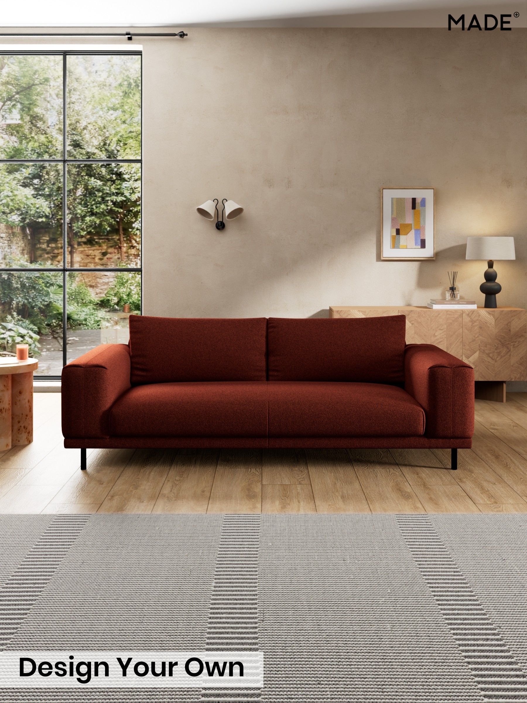 Soft Touch Boucle/Rust Orange - Odin By Made