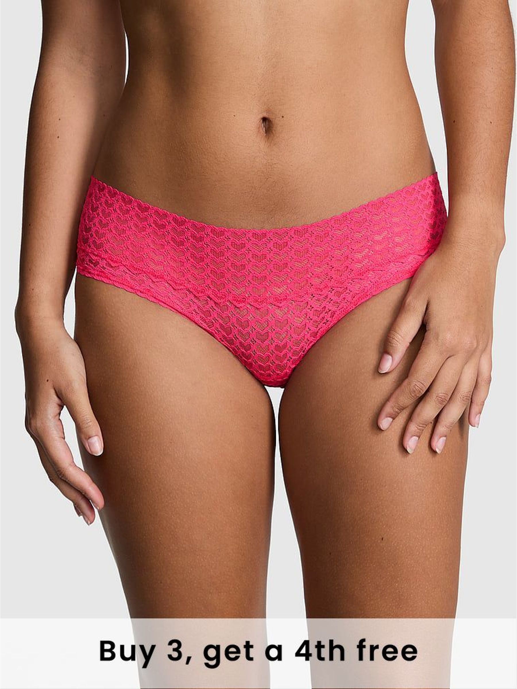 Double Bubble Pink Hipster Floral Lace Knickers (W49871) | £9