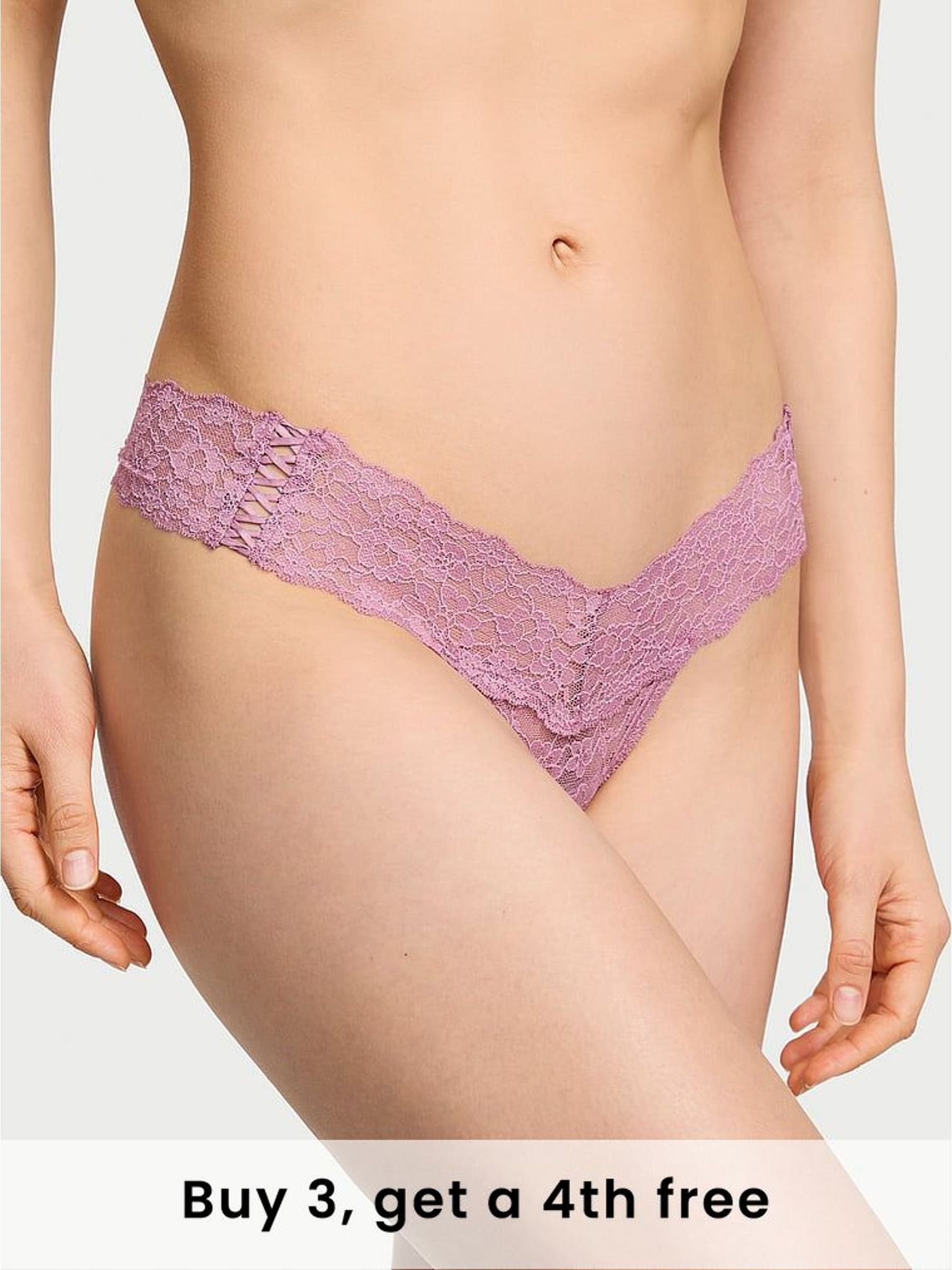 Thistle Purple Thong Knickers (W49960) | £9