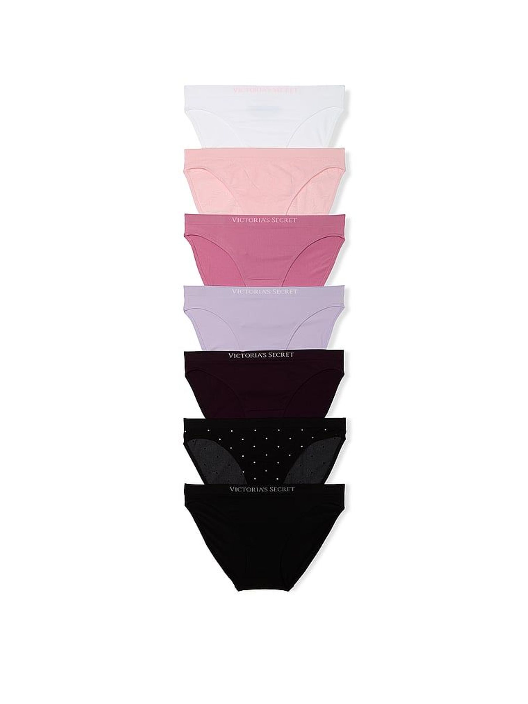 White/Pink/Purple/Black Bikini 7 Pack Knickers (W50010) | £35