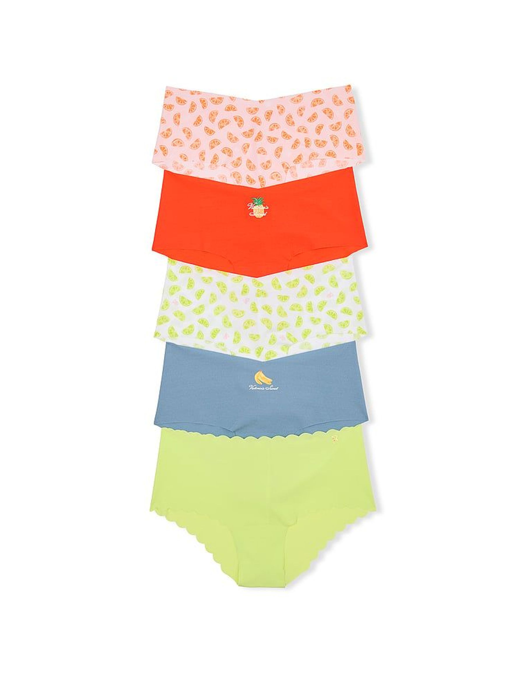 Orange/Green/Blue Cheeky 5 Pack Knickers (W50131) | £27