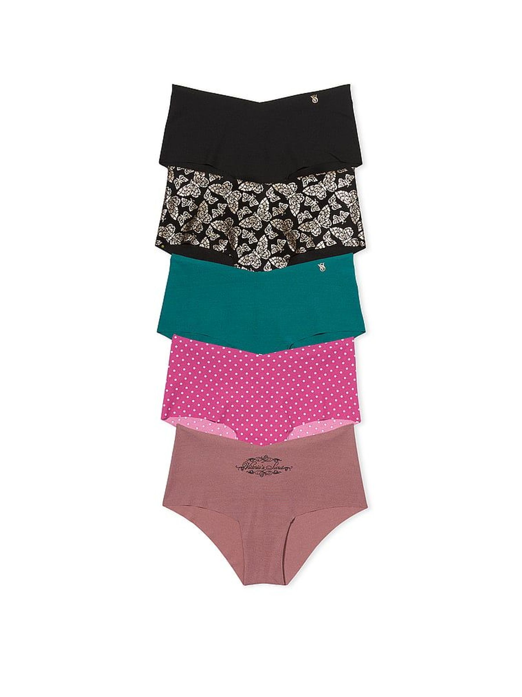 Black/Green/Pink Cheeky 5 Pack Knickers (W50156) | £27