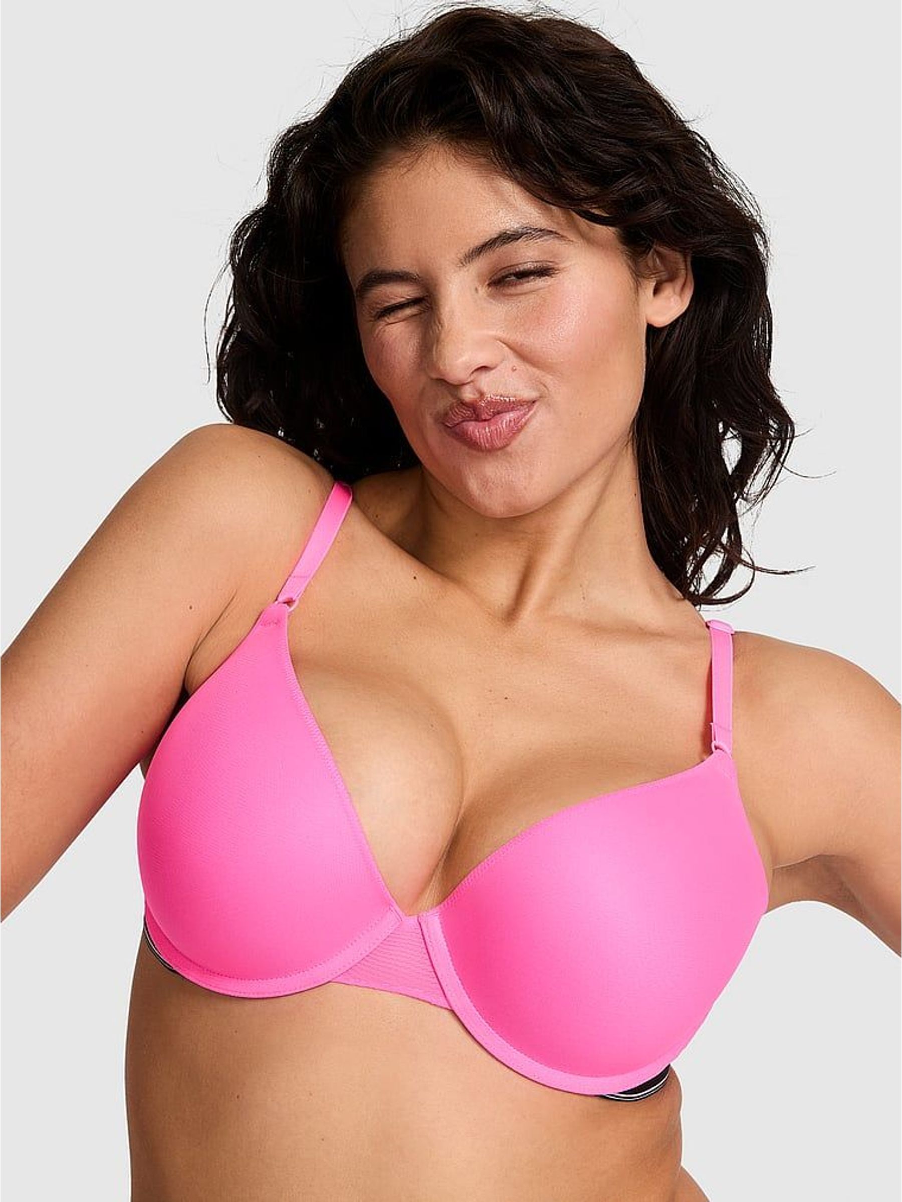 Radiant Rose Pink Push Up Victoria's Secret Mesh Bra (W50246) | £29