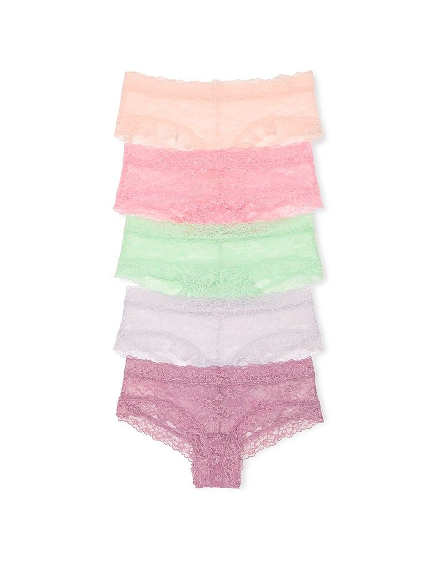 Pink/Green/Purple Cheeky 5 Pack Knickers (W50344) | £27