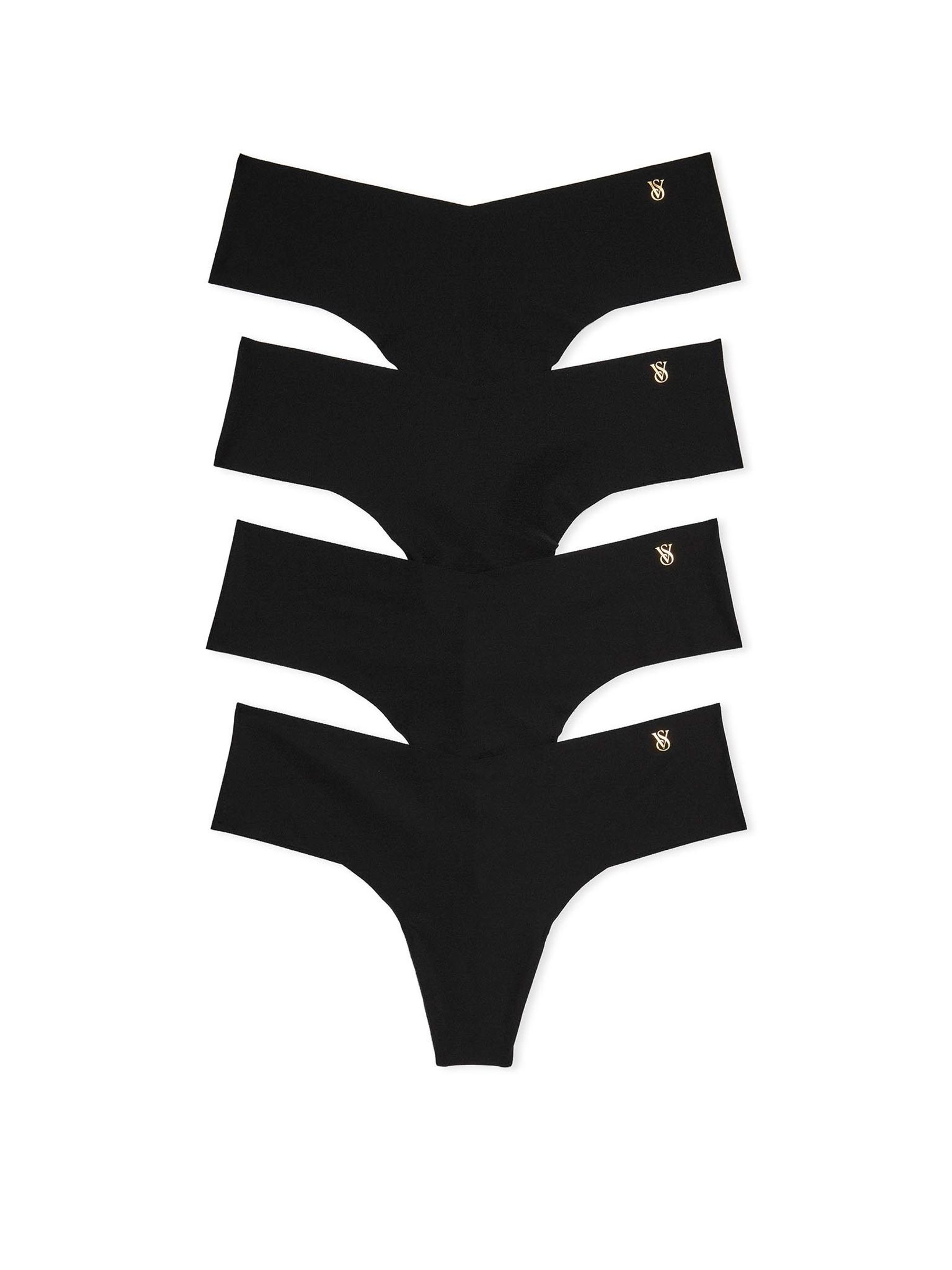 Black Thong 4 Pack Knickers (W50360) | £20