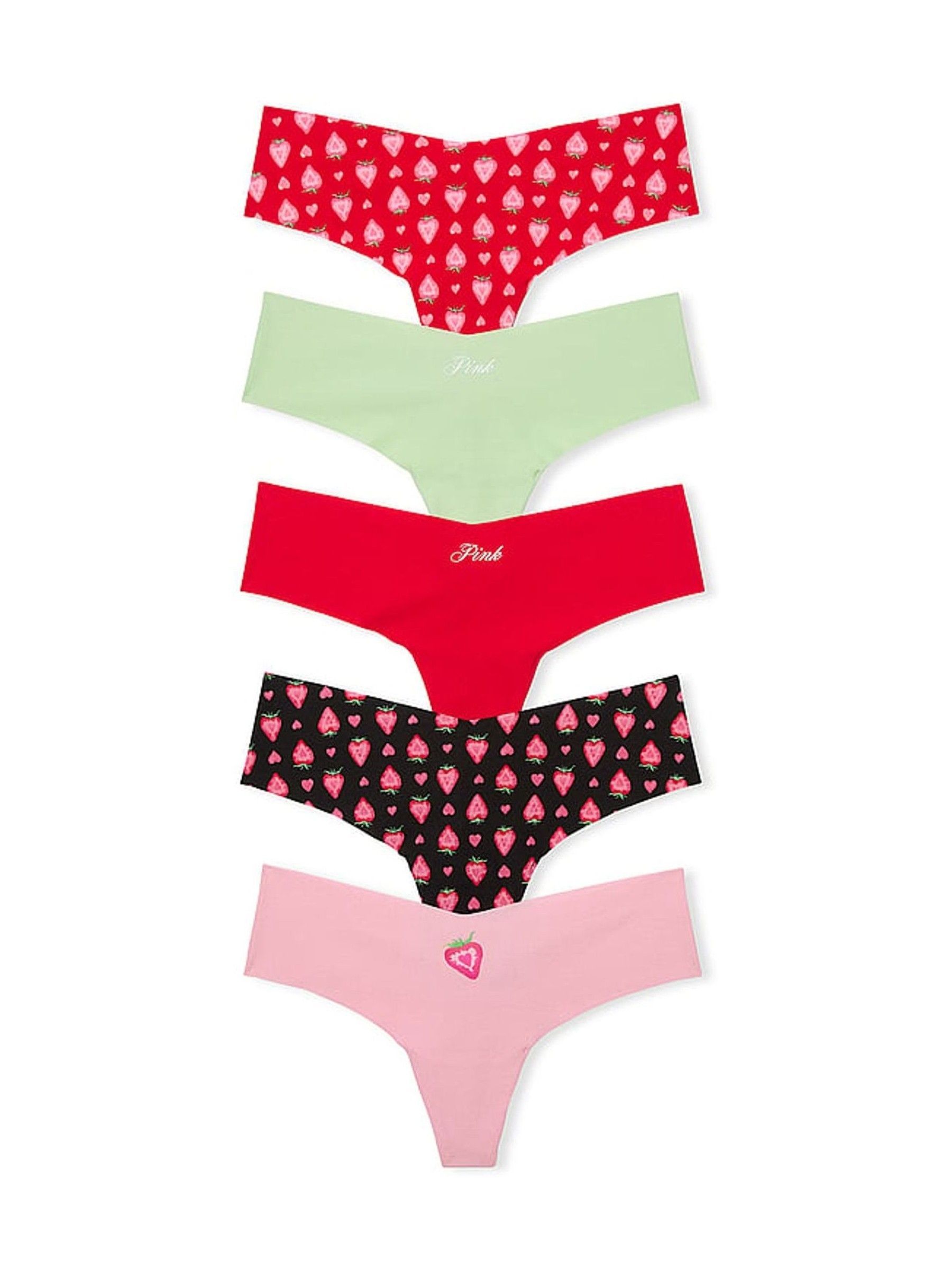 Red Thong Knickers 5 Pack (W50411) | £27
