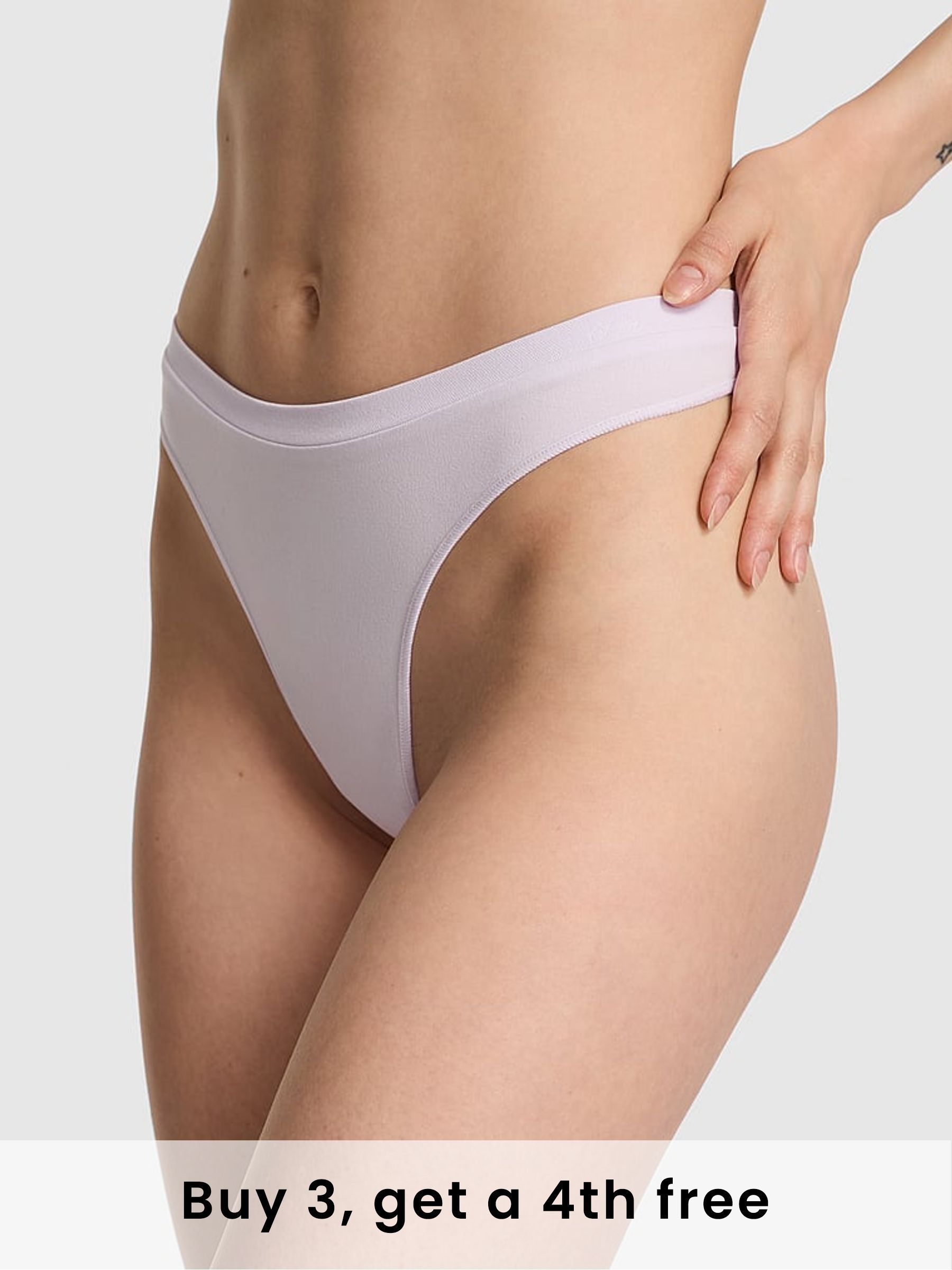Purple Whisper Thong Seamless Knickers (W50474) | £9