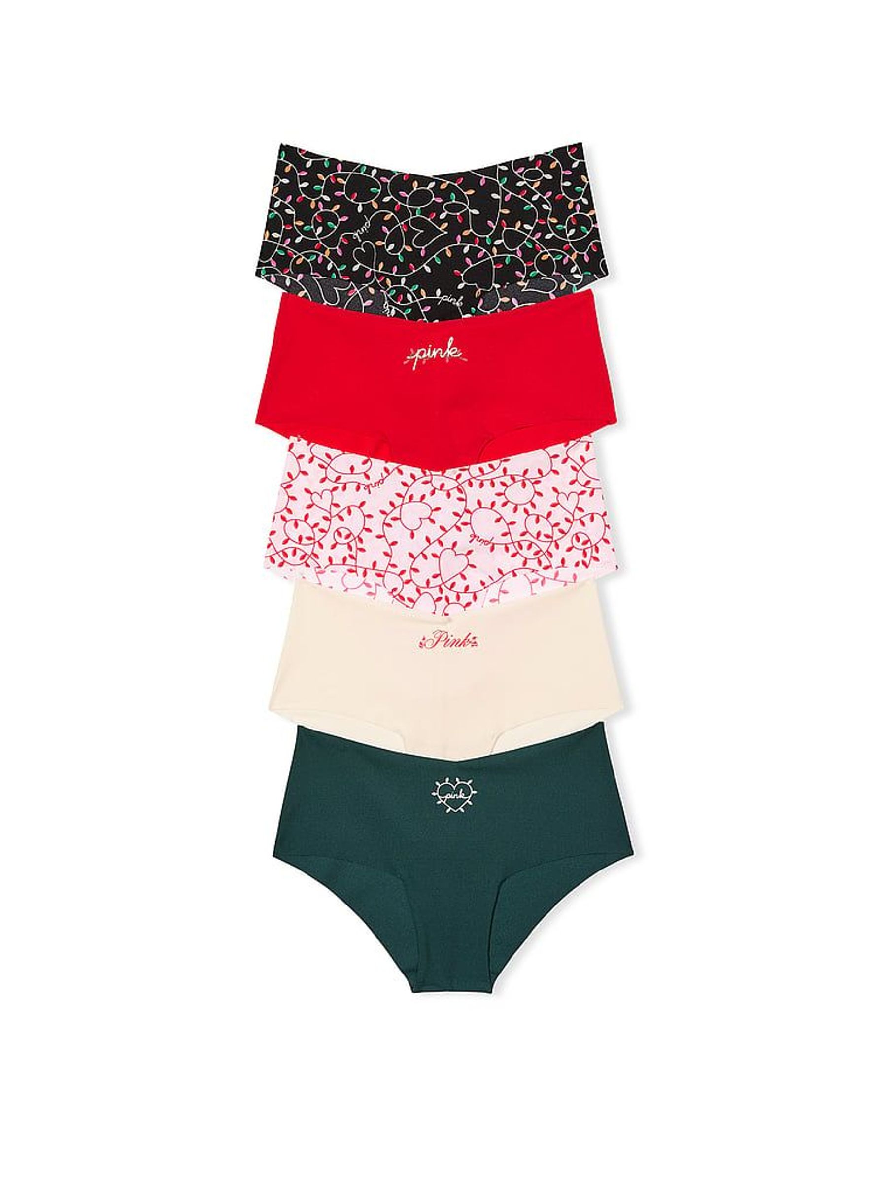 Black/Red/Pink/White/Green Cheeky Knickers 5 Pack (W50565) | £27