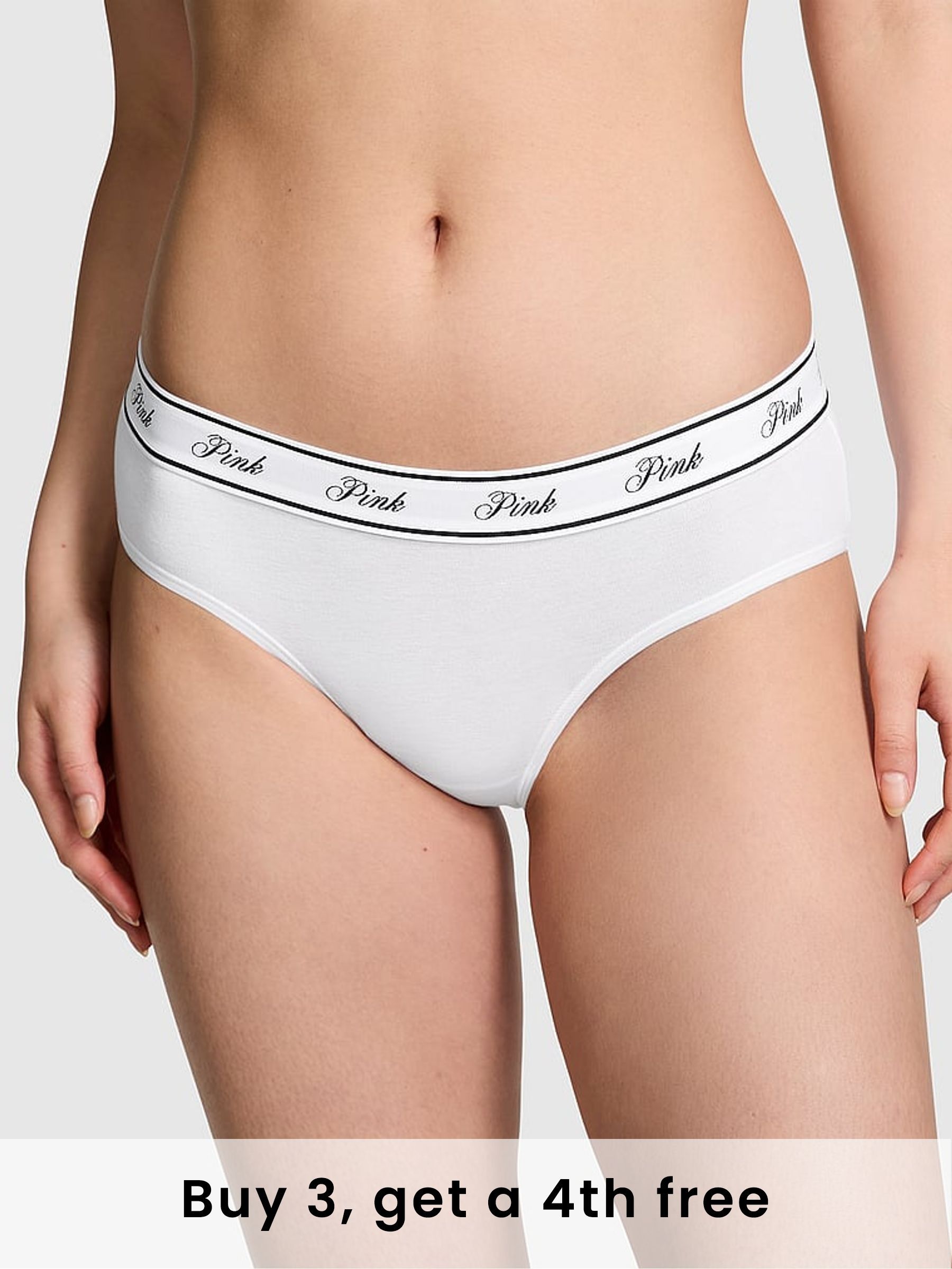 Optic White Cotton Logo Knickers (W50659) | £9