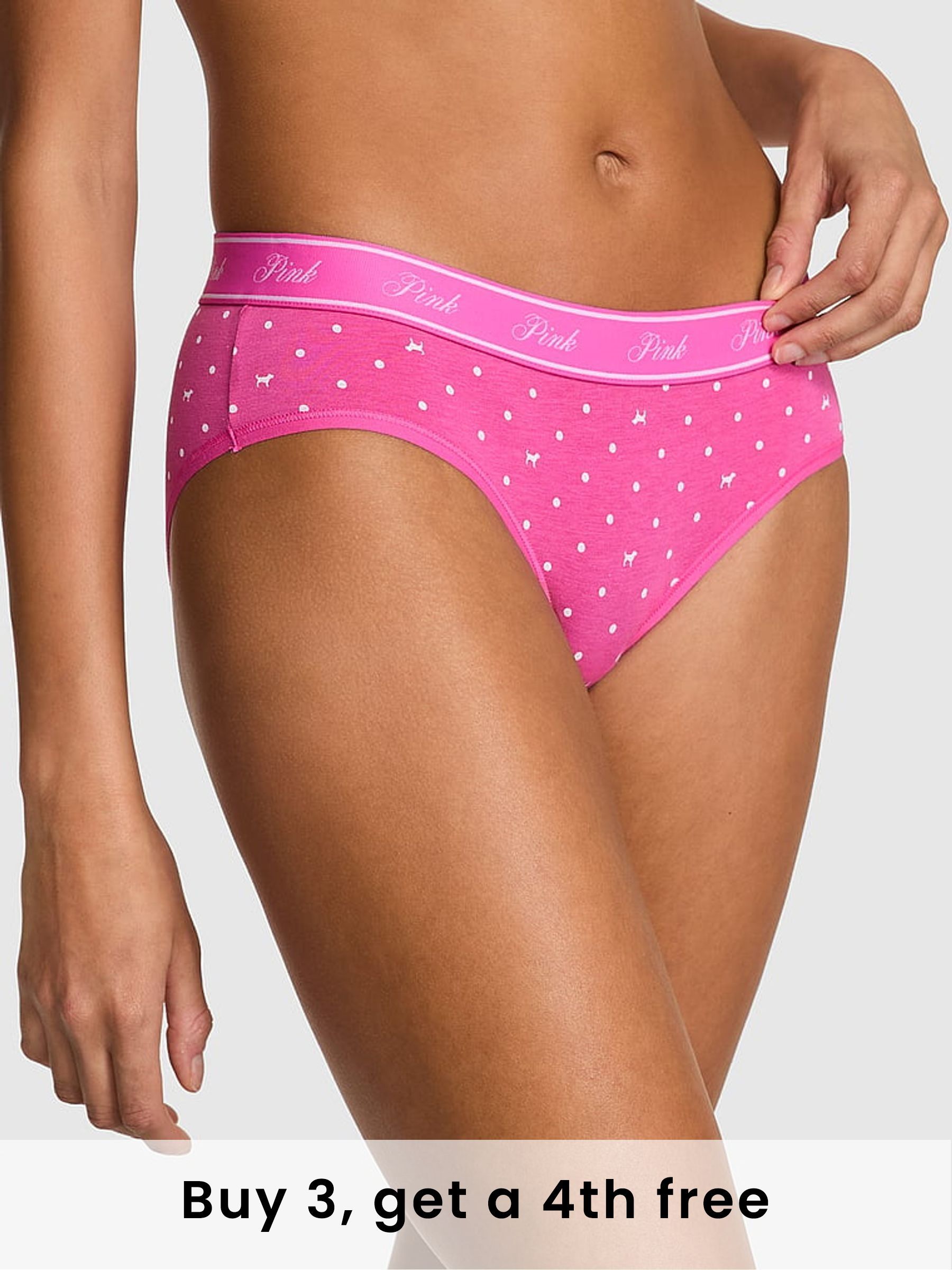 Pink Gossip Hipster Cotton Logo Knickers (W50674) | £9