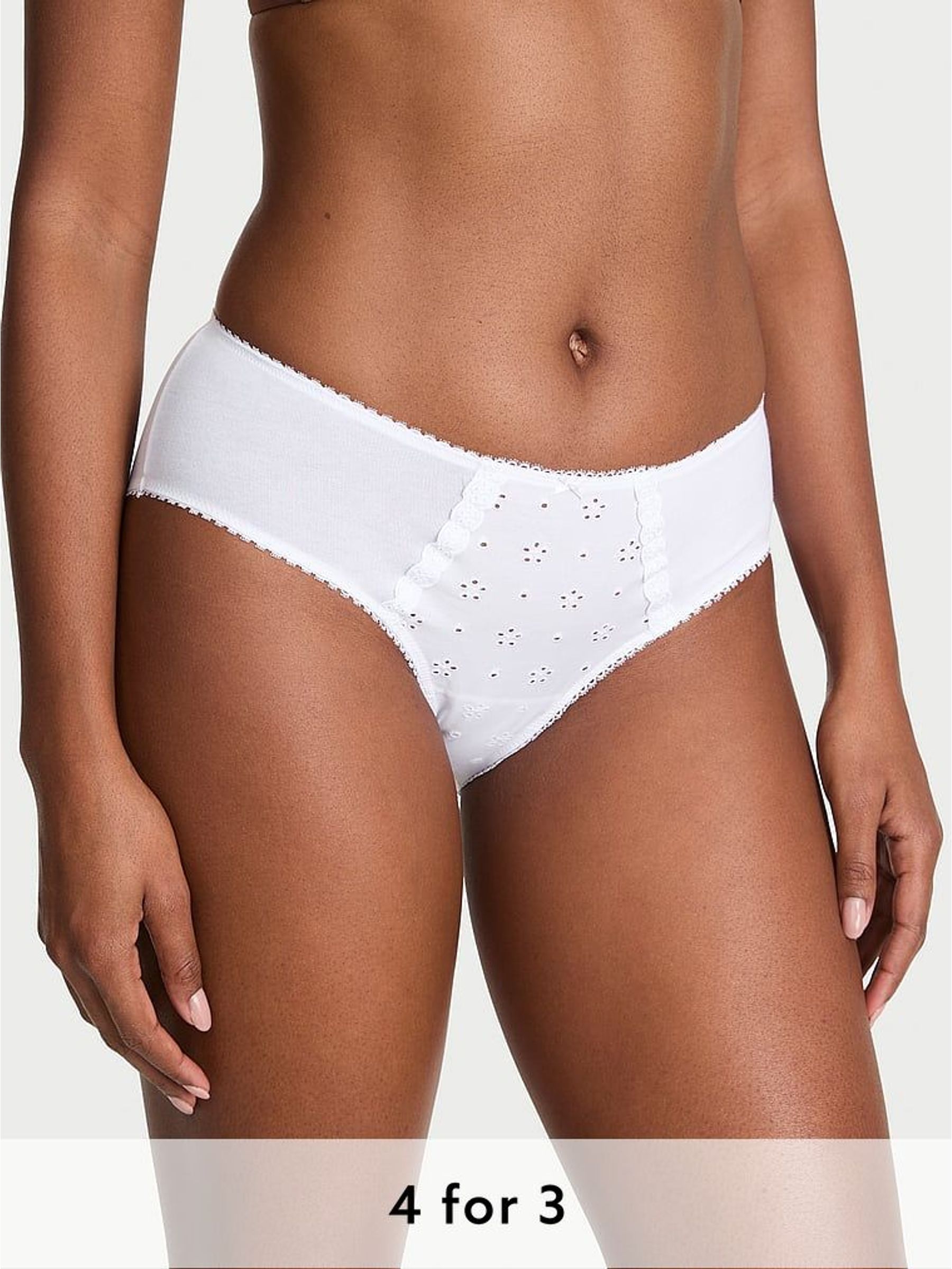 White Hipster Eyelet Knickers (W50757) | £9