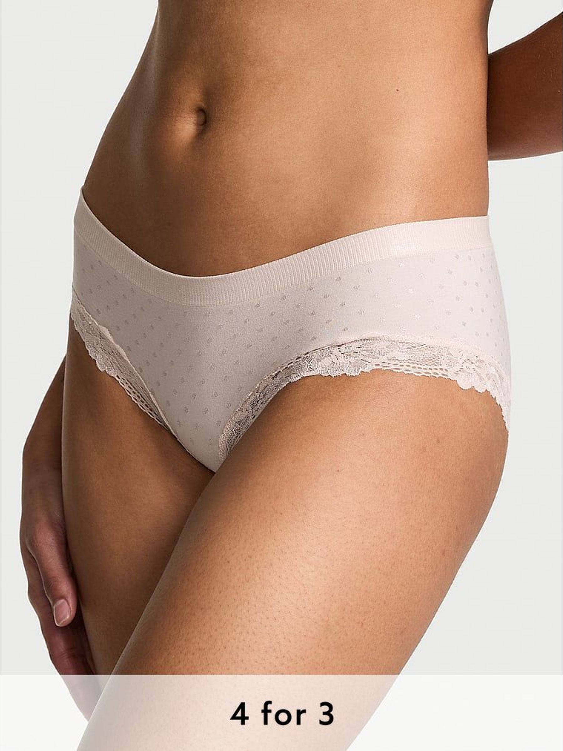 Glaze Nude Hipster Lace Trim Knickers (W50767) | £9