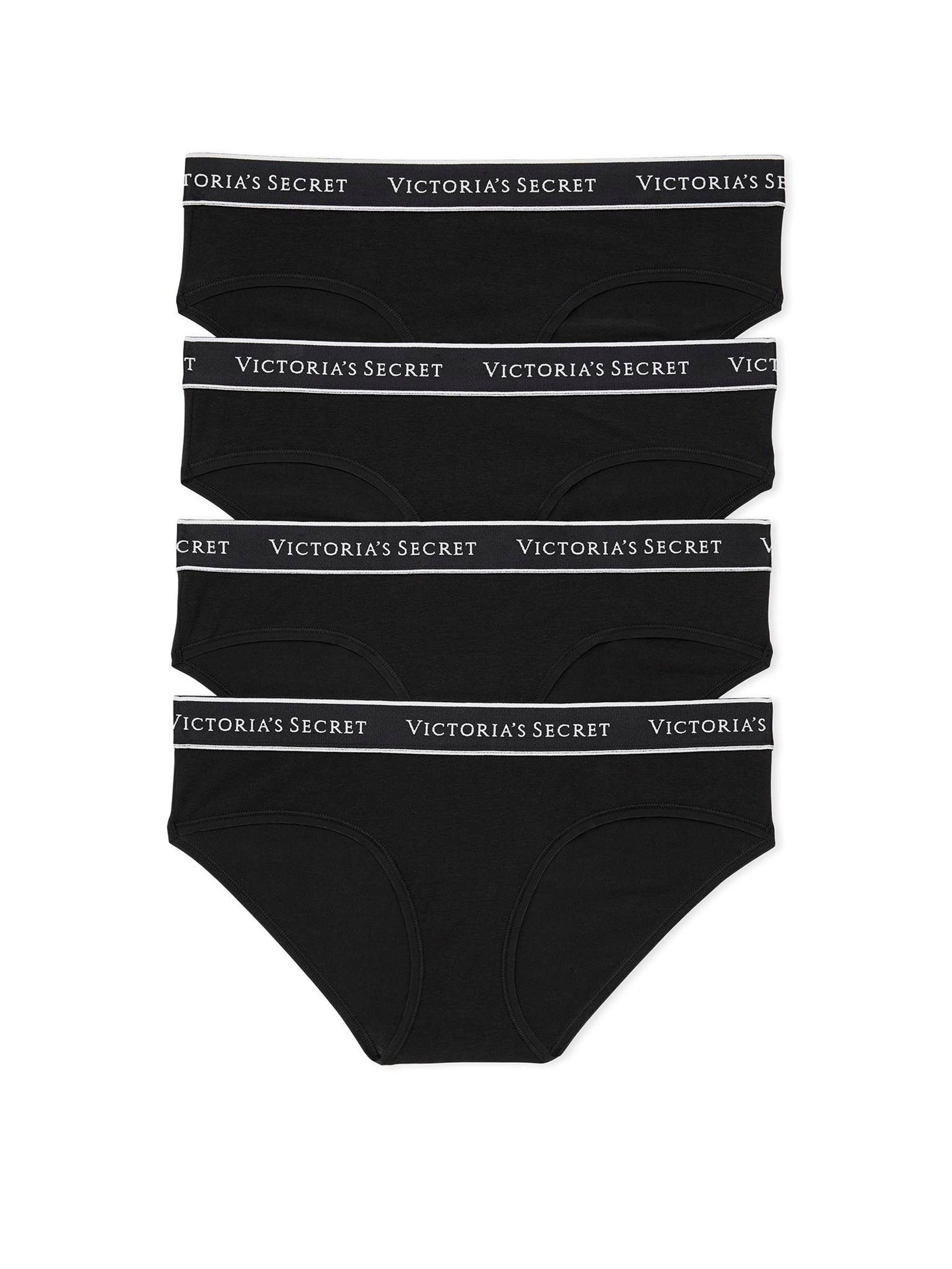 Black Hipster Logo 4 Pack Knickers (W50772) | £20