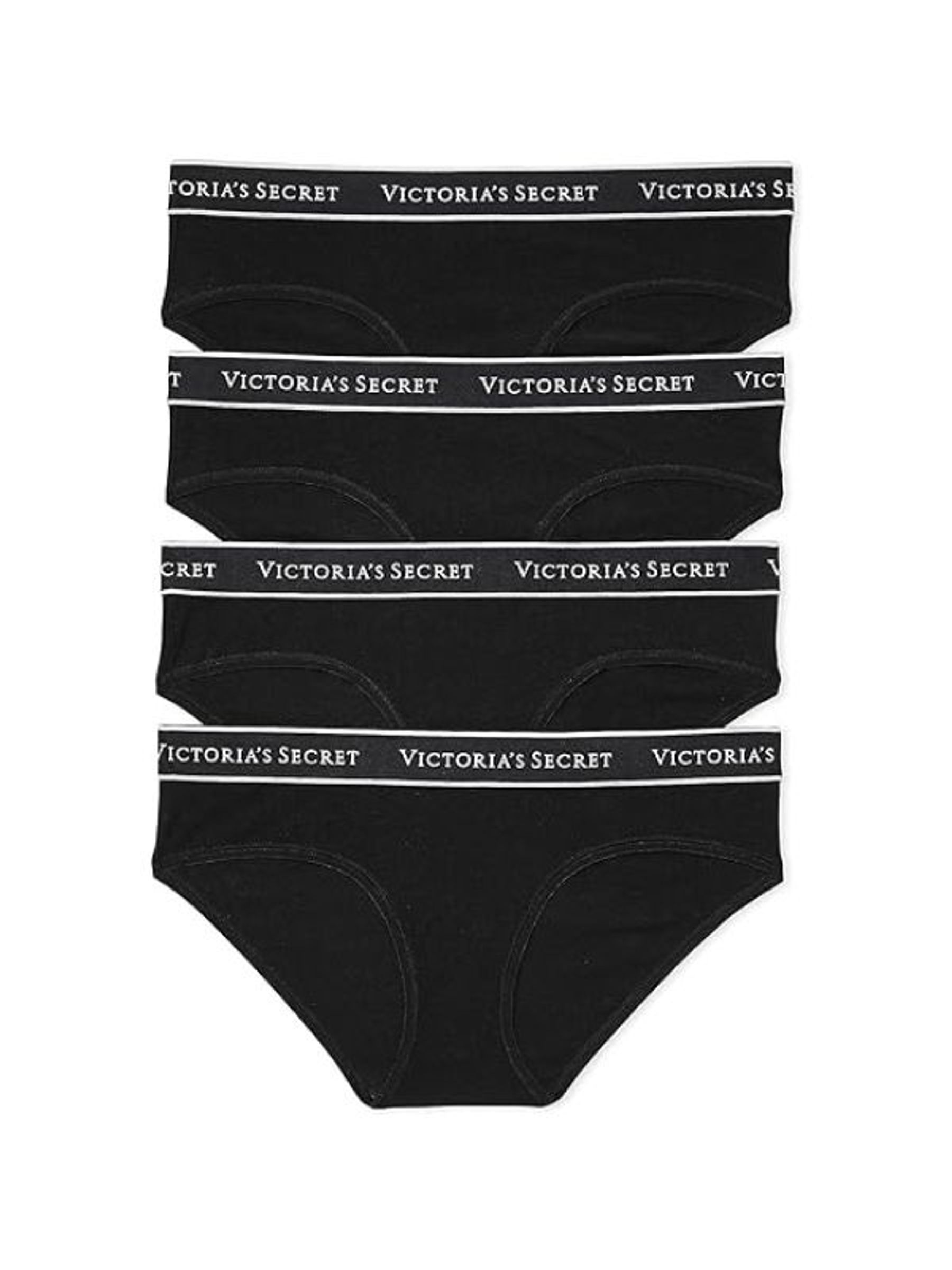 Black Hipster Logo 4 Pack Knickers (W50821) | £20