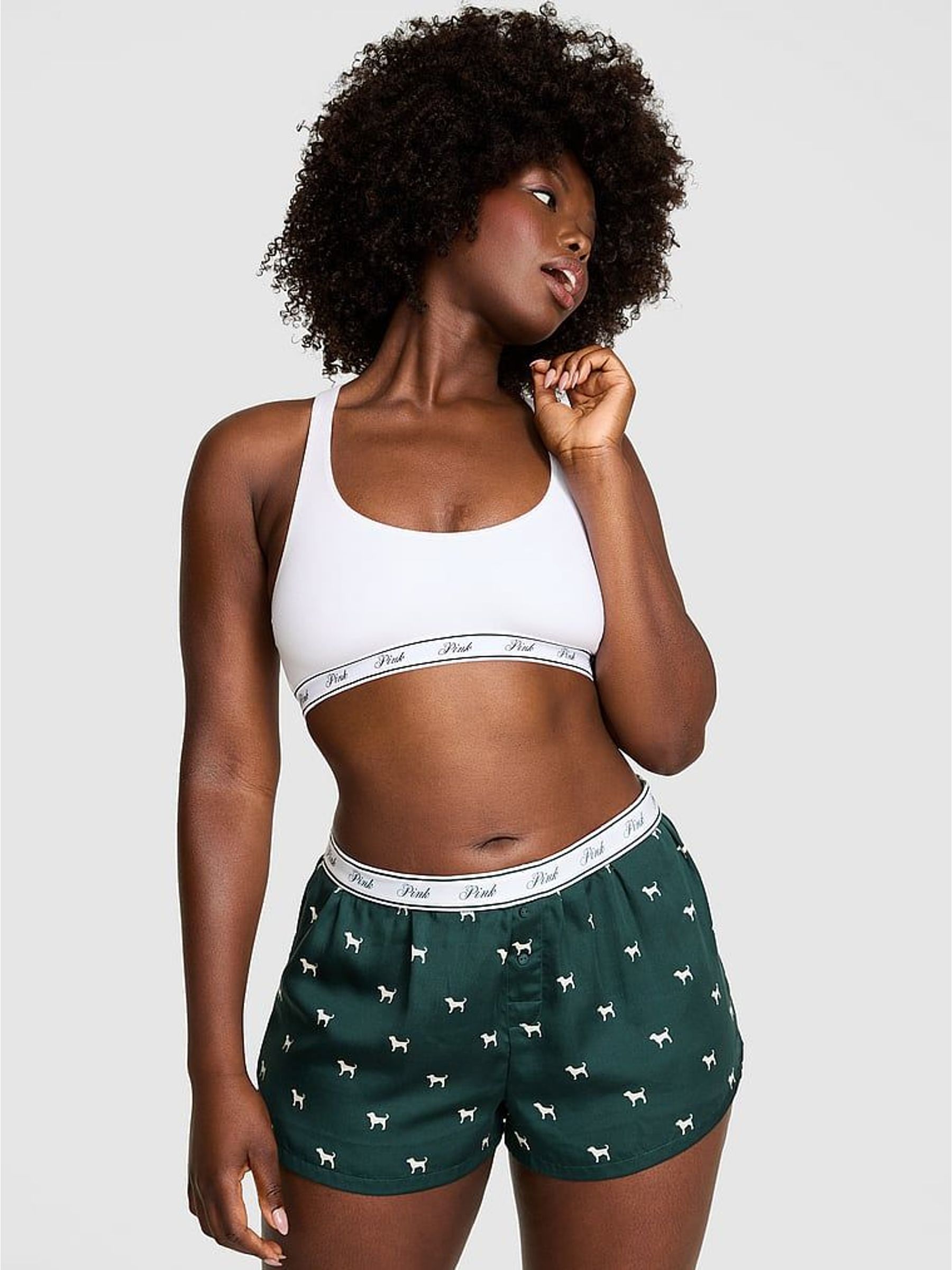 Forest Green Dog Print Pyjama Bottoms (W52742) | £25