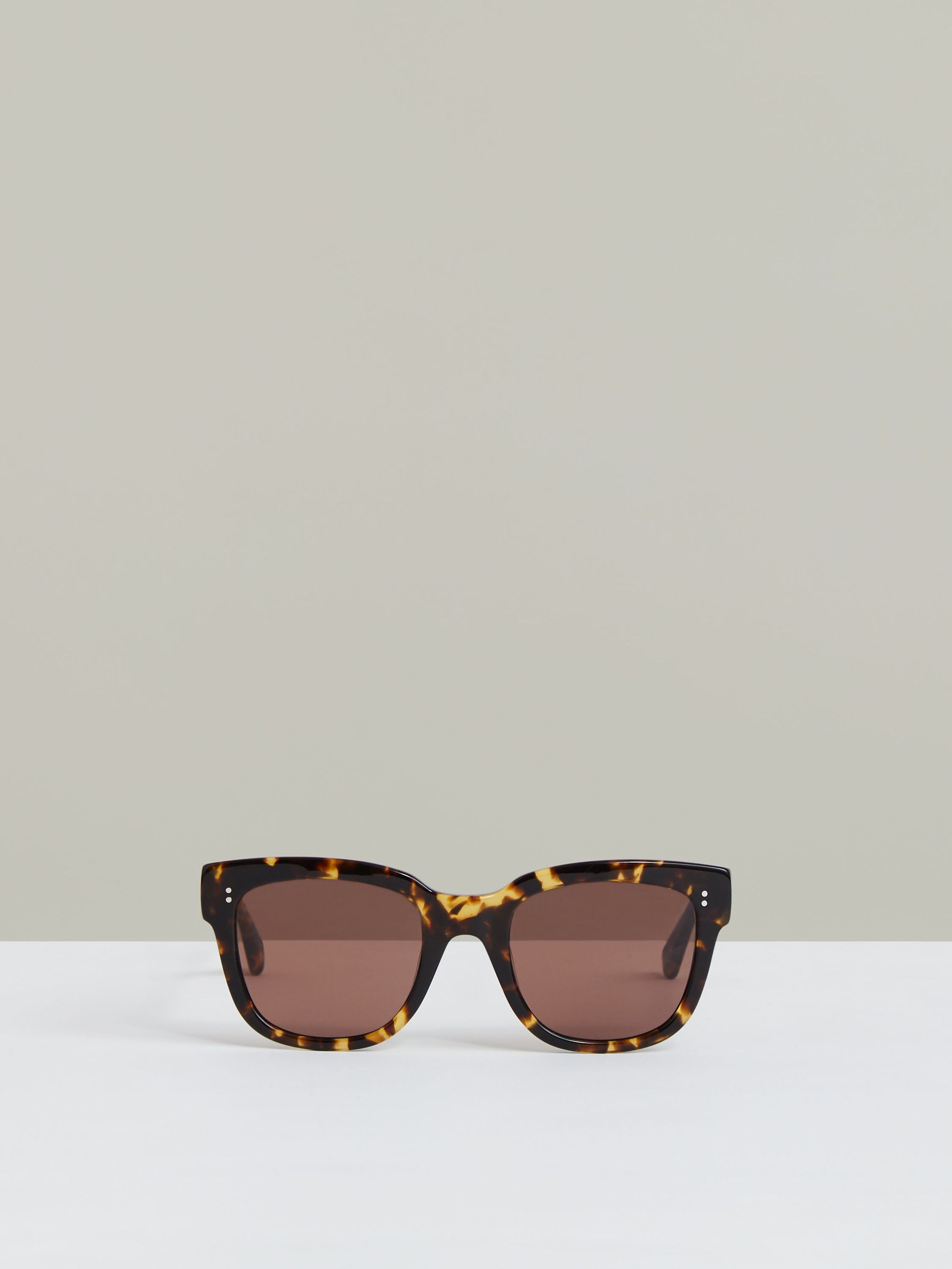 MESSYWEEKEND Square Frame Sunglasses in Brown (W53383) | £85