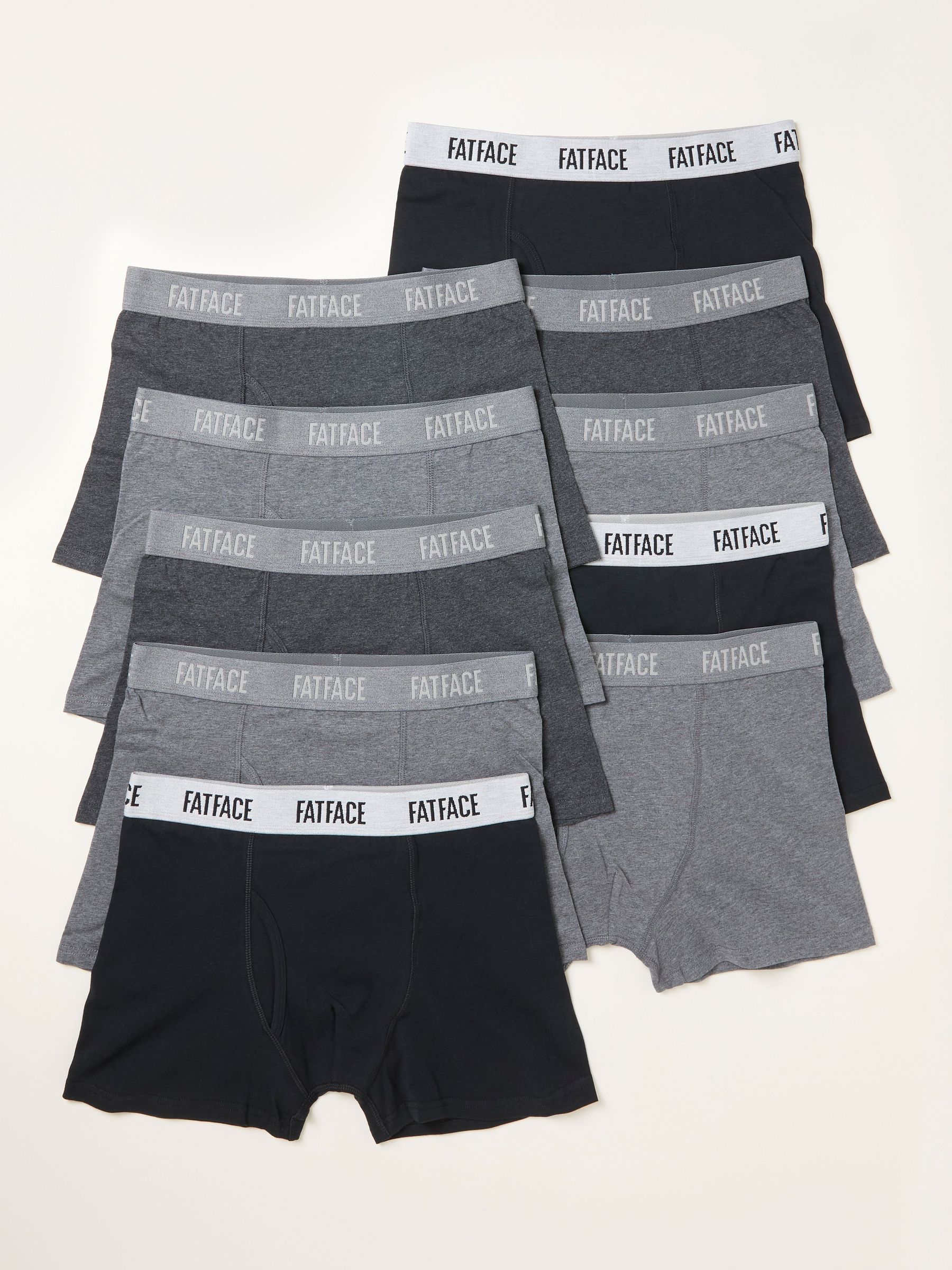 Black 10 Pairs of Plain Boxers (W54017) | £60