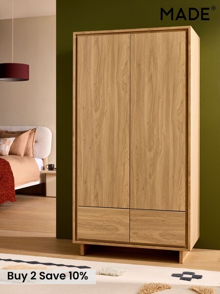 Oak Effect Kaci Double Wardrobe (W54675) | £649