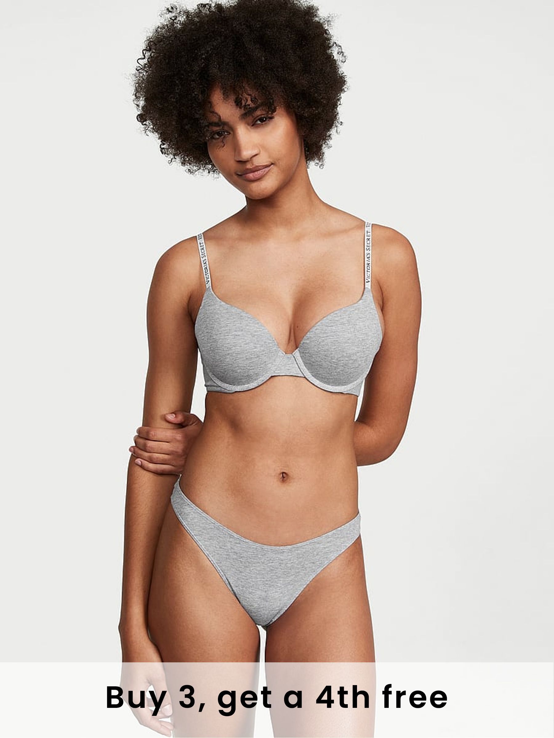 Medium Heather Grey Thong Knickers (W54693) | £9