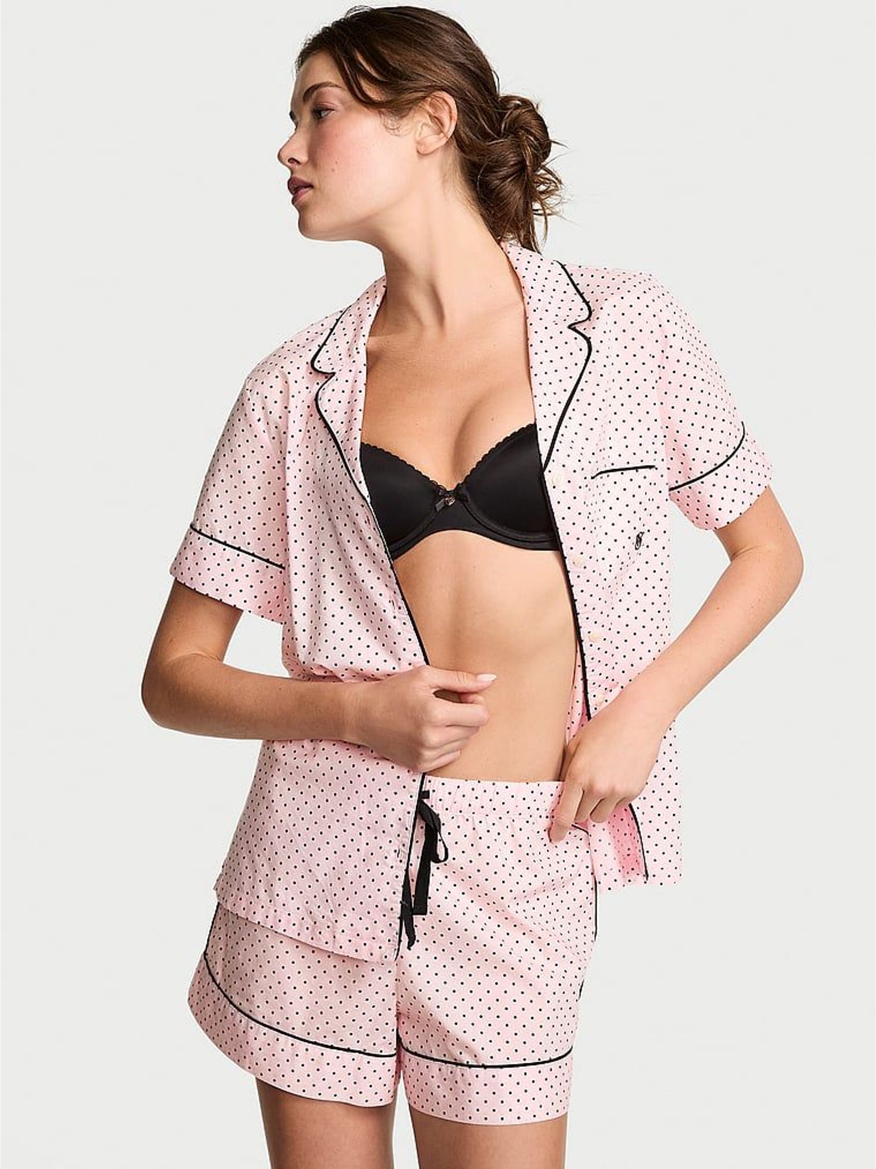 Angel Pink Dots Cotton Short Pyjamas Set (W54718) | £45