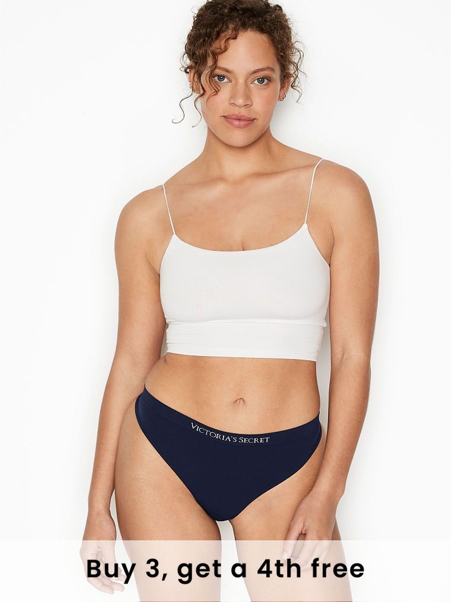 Noir Navy Blue Thong Knickers (W54740) | £9