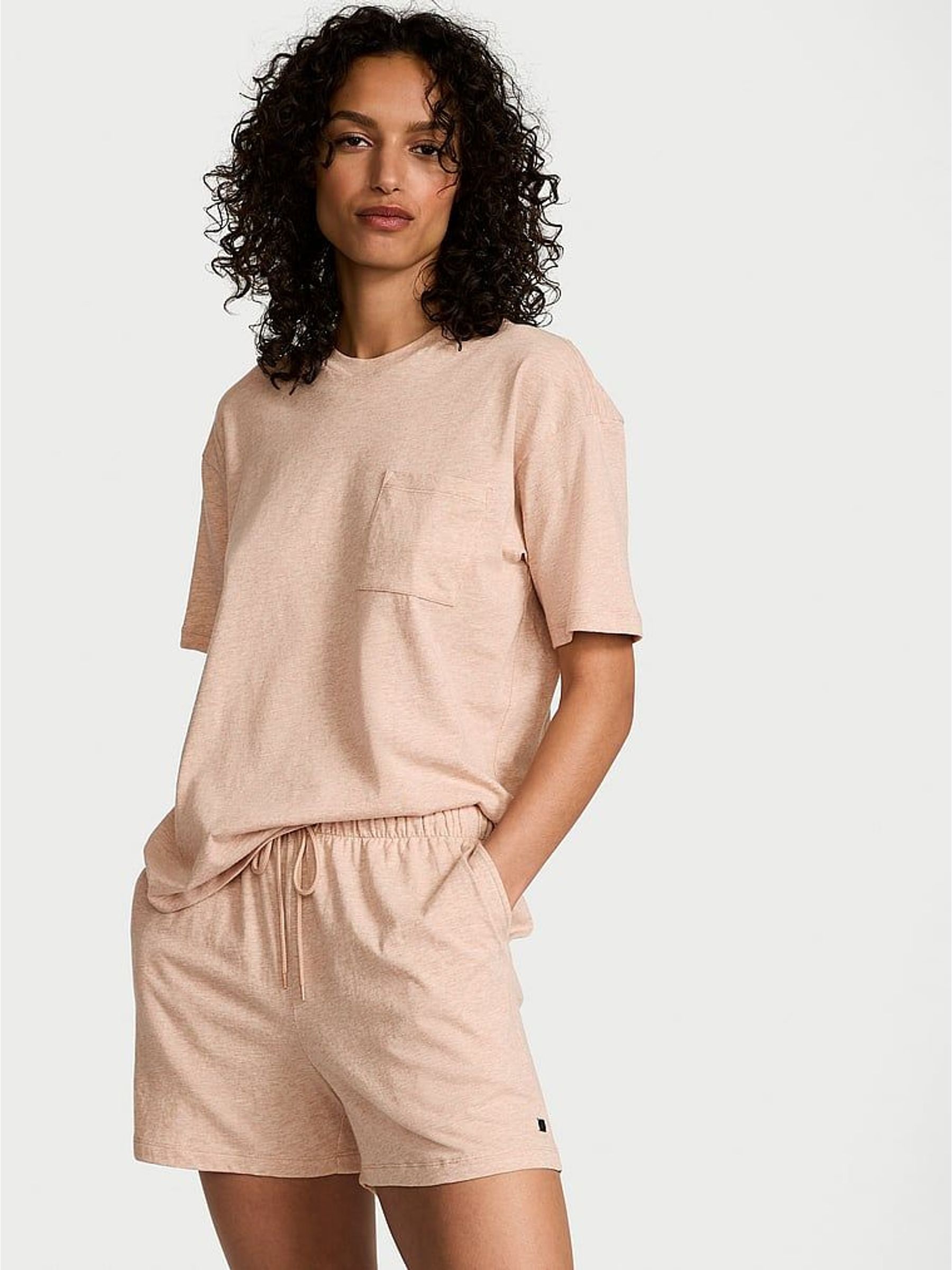 Heather Blush Nude Cotton Pyjamas Set (W54815) | £45
