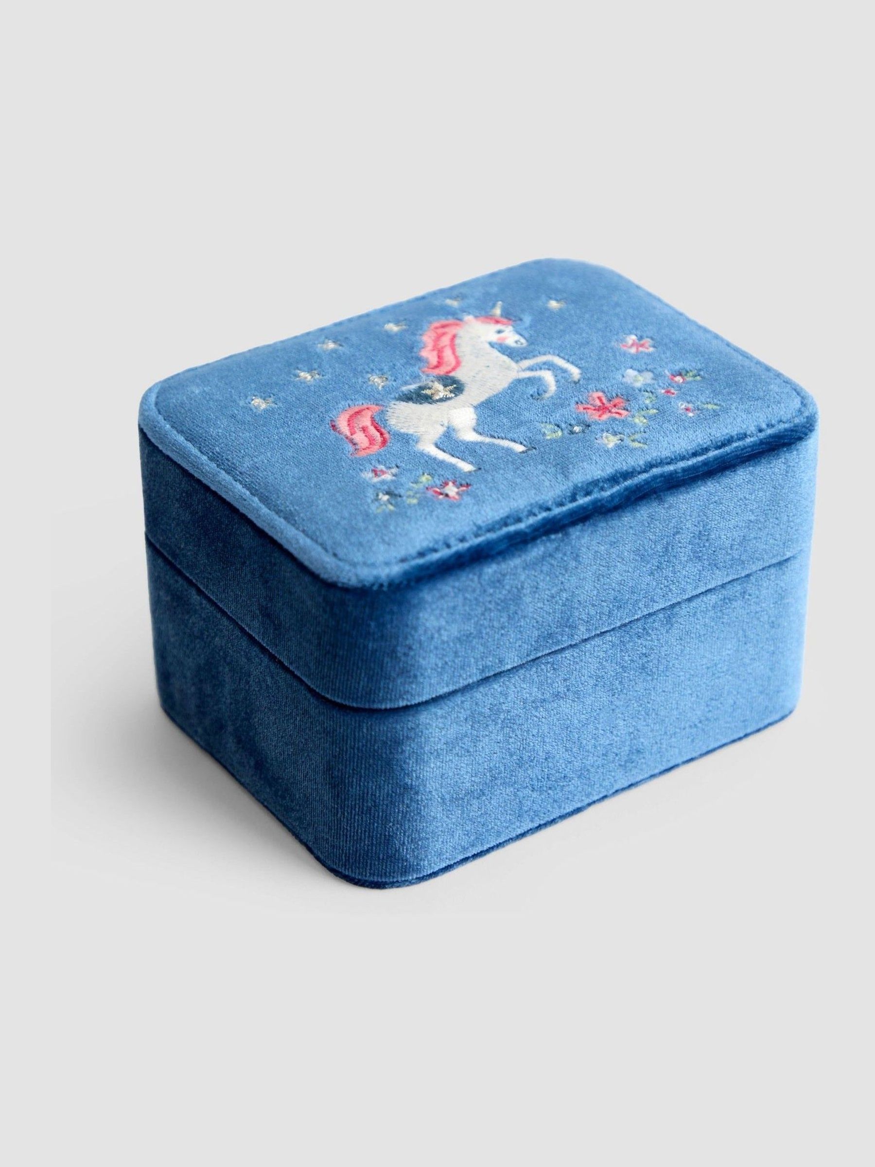Unicorn Fabric Jewellery Box (W55671) | £18