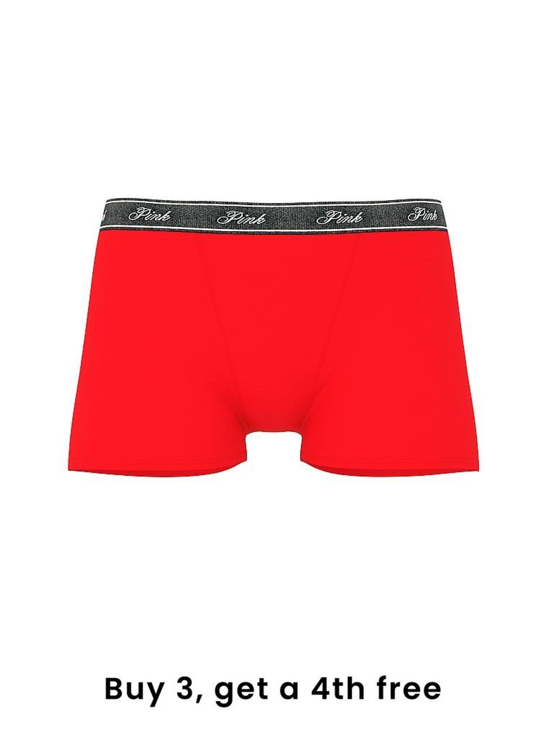 Bright Vermillion Red High Waist Cotton Logo Knickers (W55731) | £9