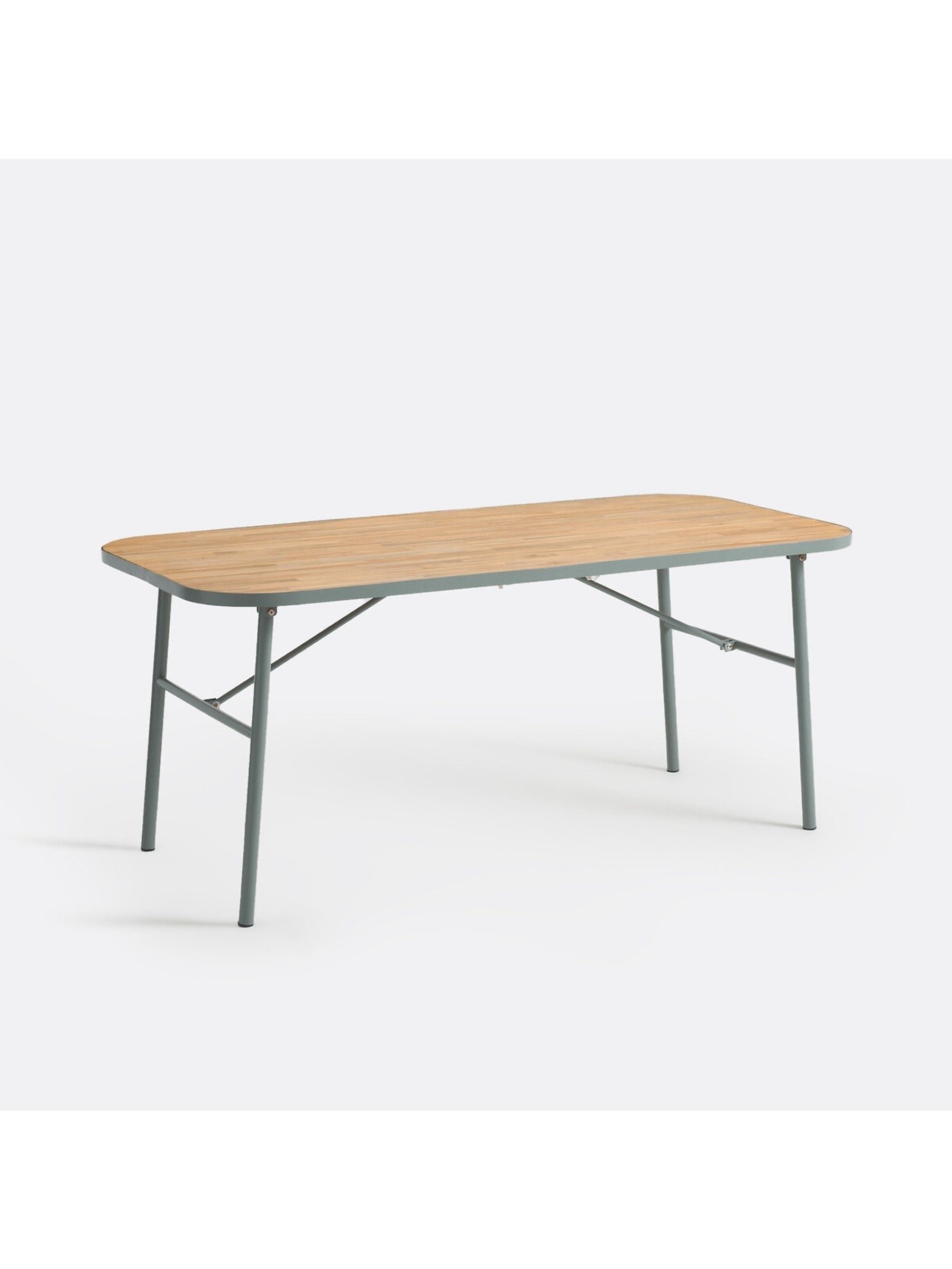 La Redoute Intérieurs Acacia Green Hanso Steel Garden Table (W55963) | £290