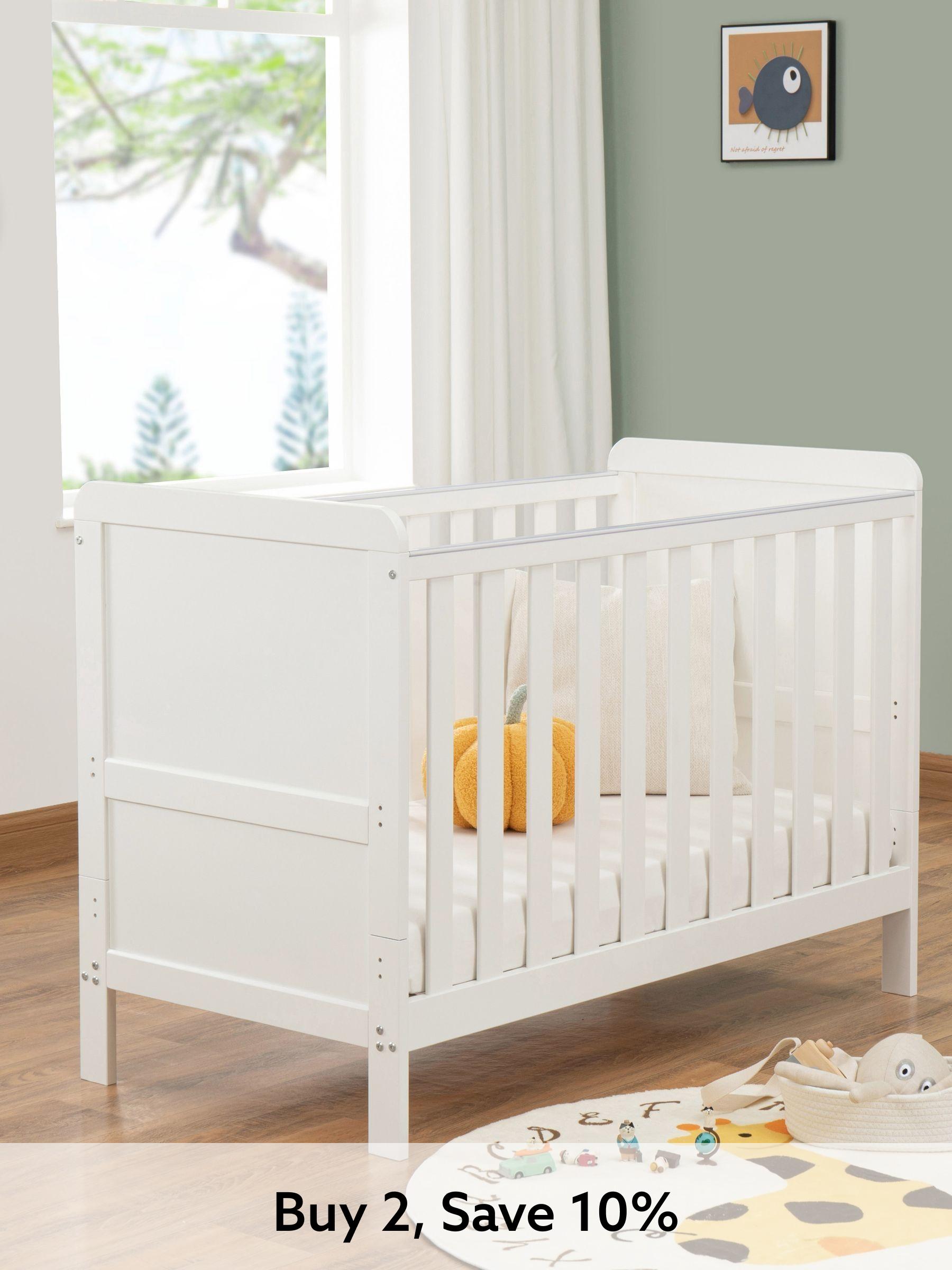 Babymore White Mini Caro Urban Cot Bed (W56601) | £160