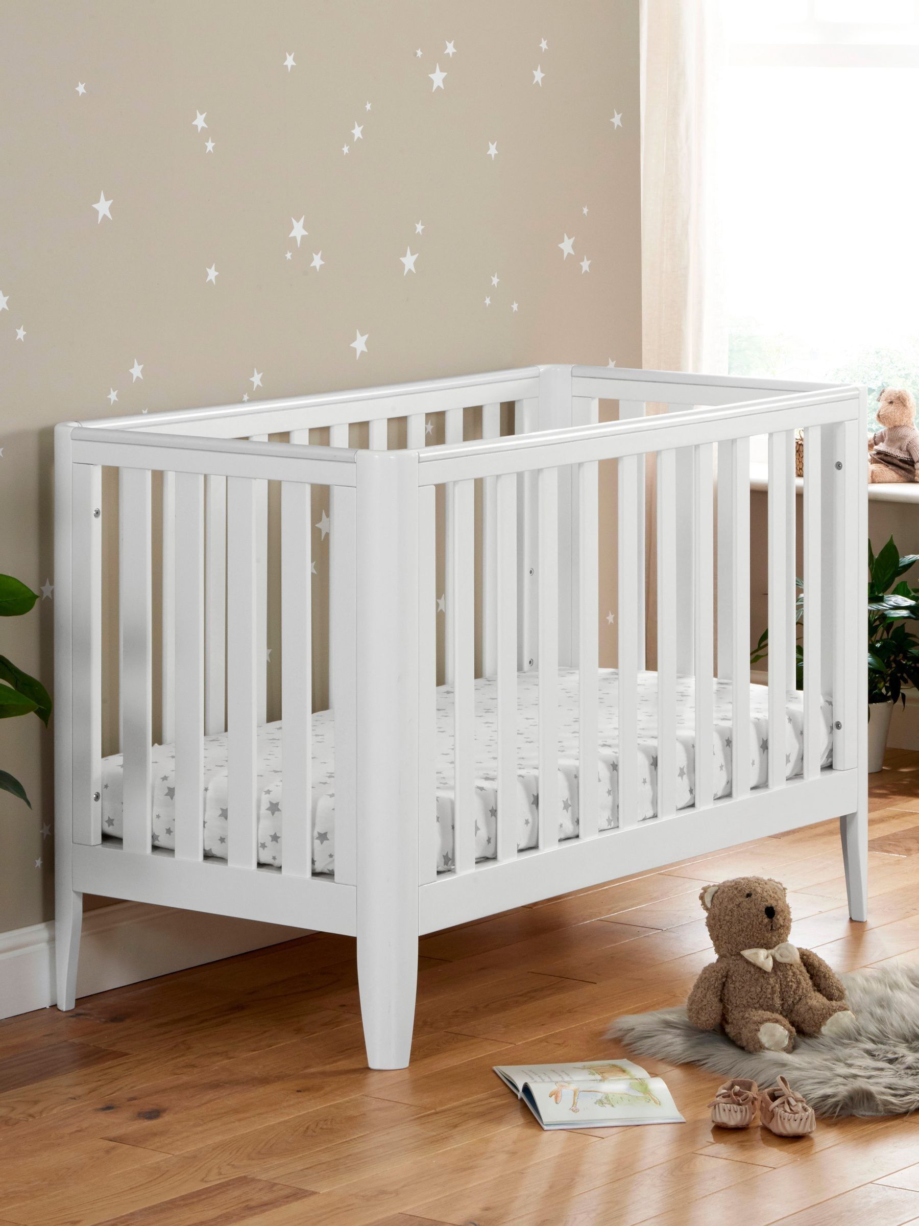 Babymore White Iris Cot Bed (W56615) | £160