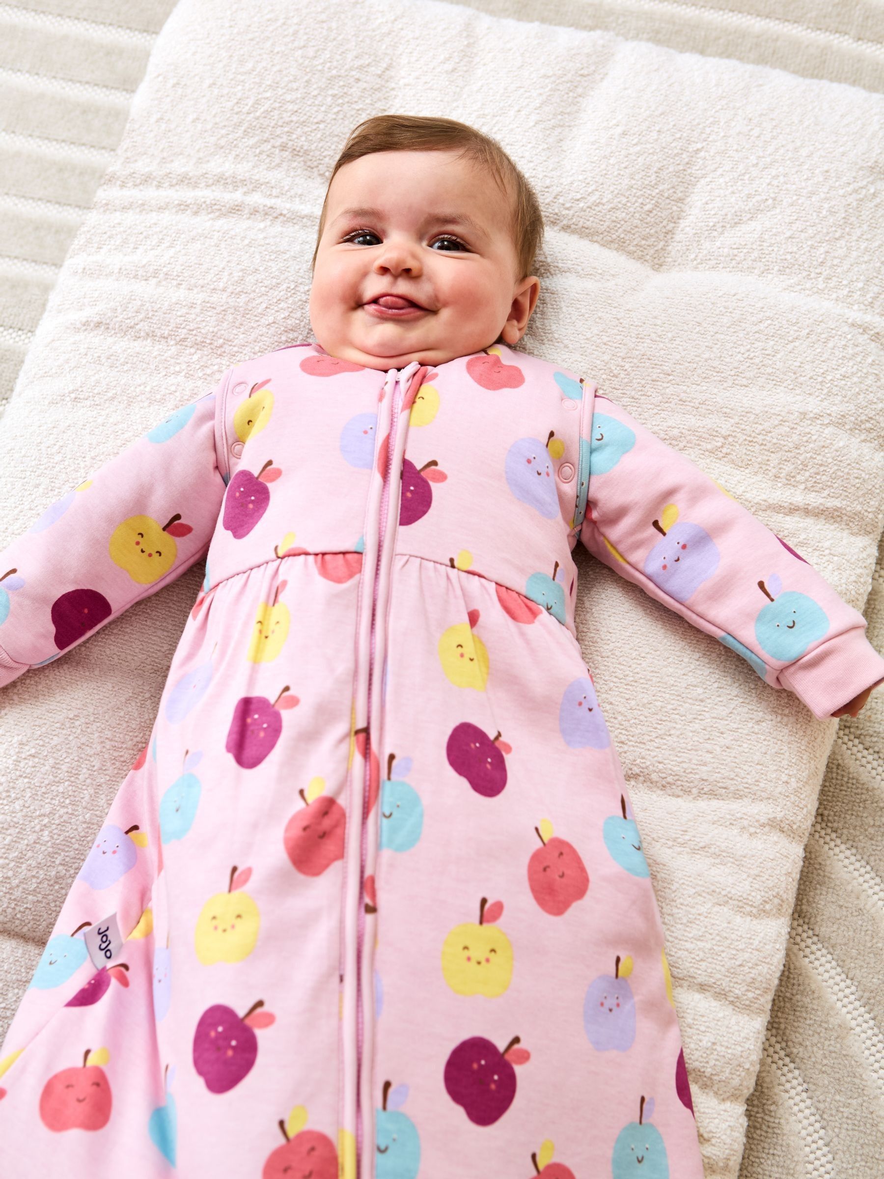 Pink Happy Apples 3.5 Tog Baby Sleeping Bag (W56819) | £39