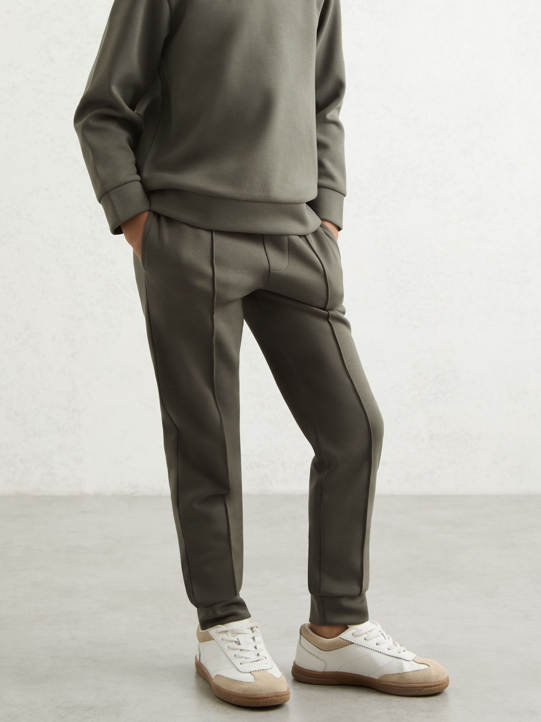 3-9 yrs Interlock Drawstring Joggers in Dark Sage (W57156) | £32