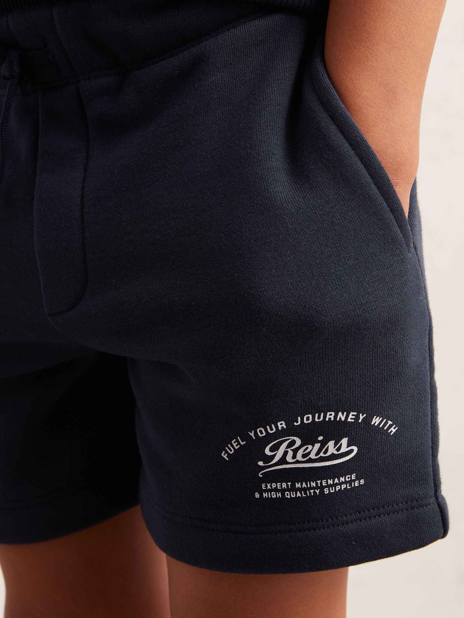 9-13 yrs Cotton Blend Motor Cars Sweat Shorts in Washed Blue (W57165) | £30