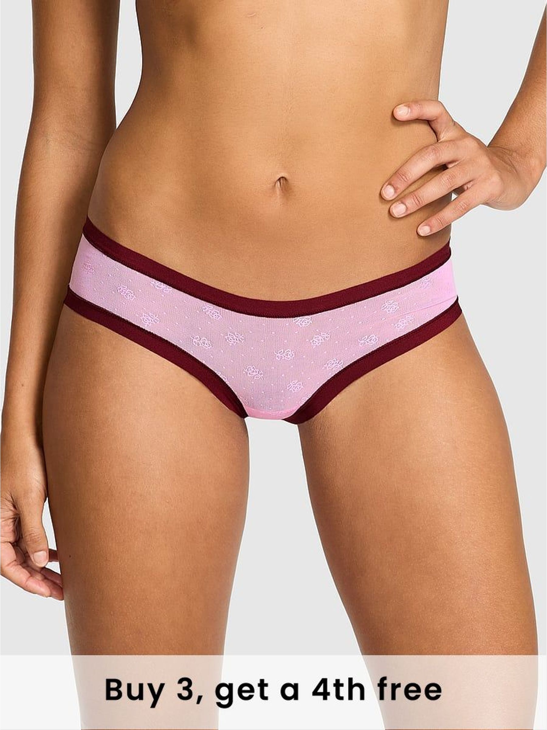 Pink Lollipop Hipster No Show Rib Mesh Knickers (W57889) | £9
