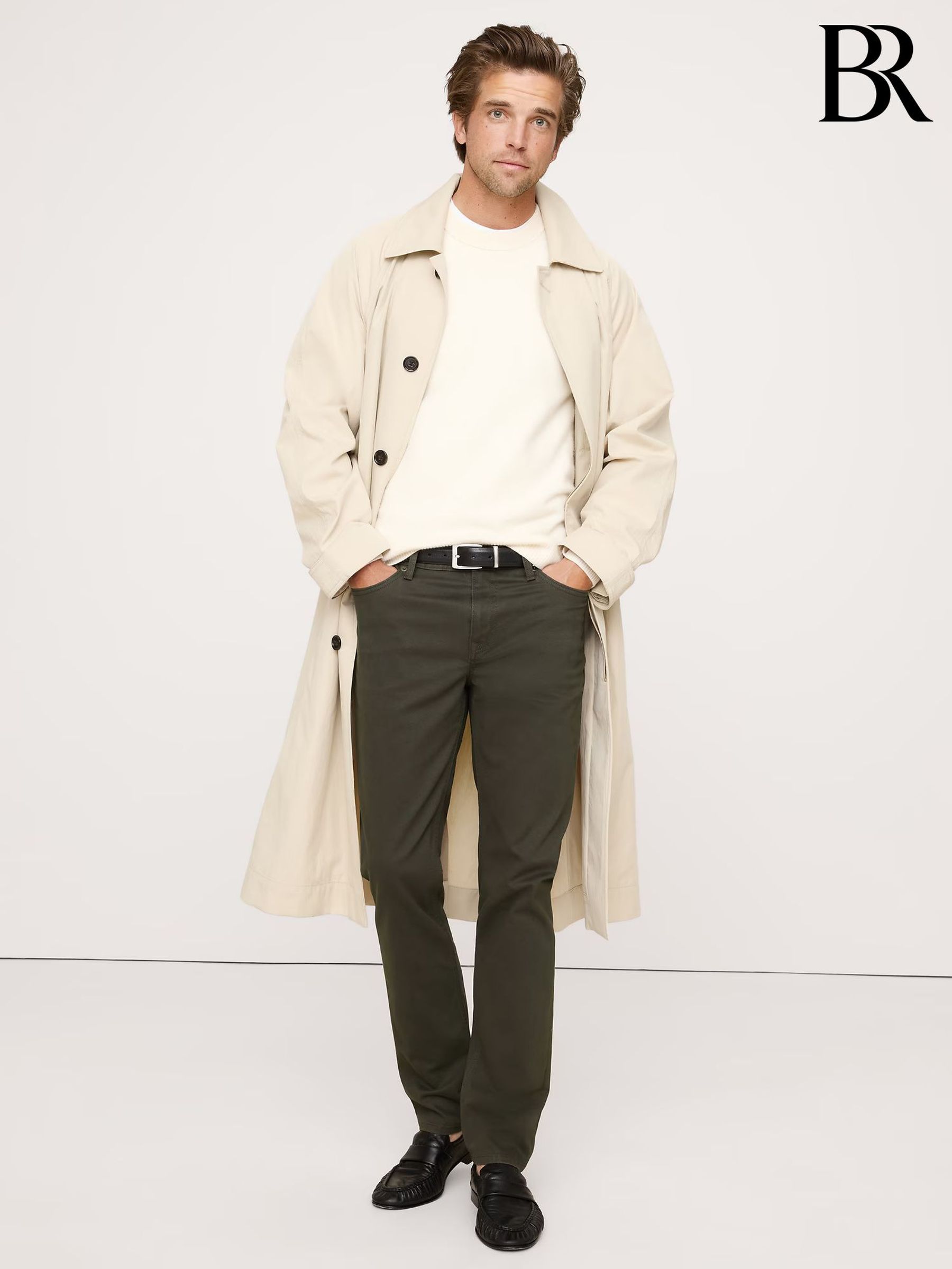 Banana Republic Green Slim Traveler Trousers 2.0 (W57894) | £95