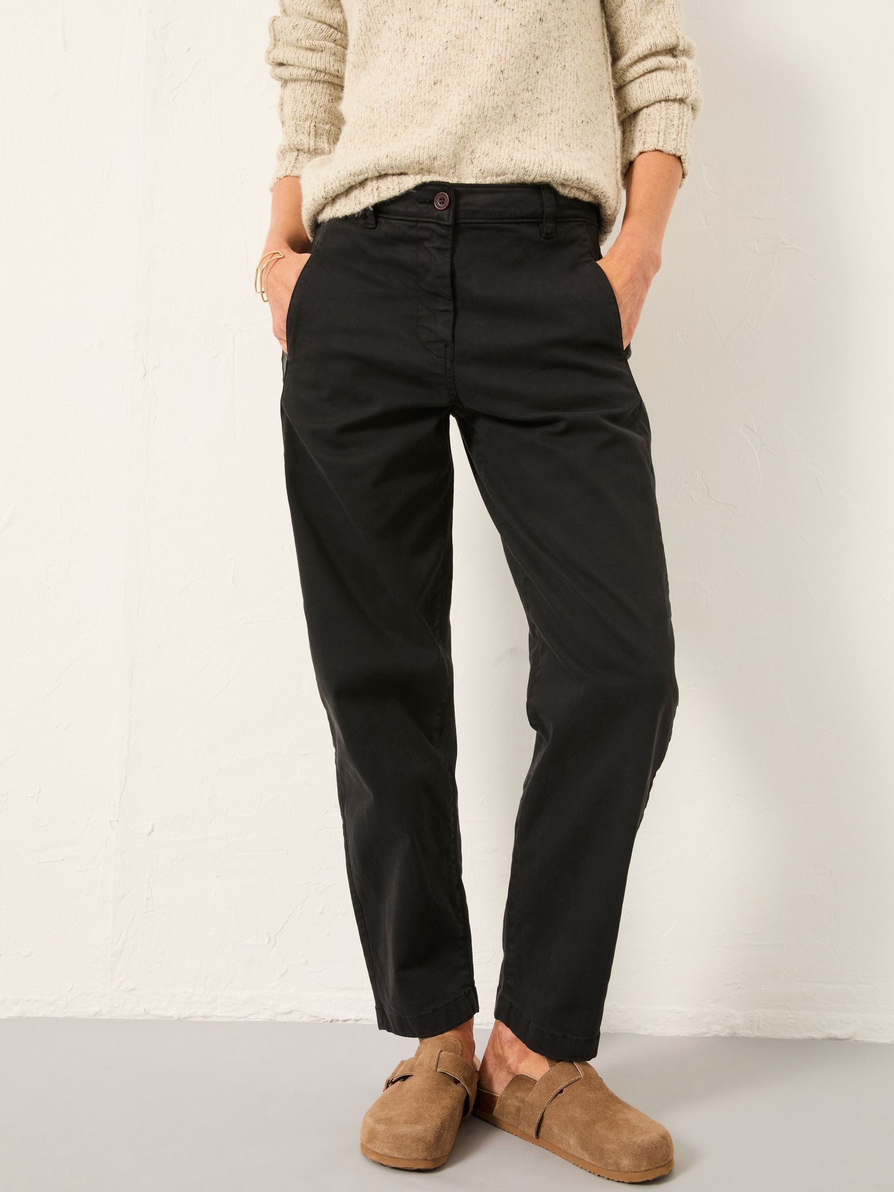 Ottilie Black Tapered Leg Trouser (W58010) | £56