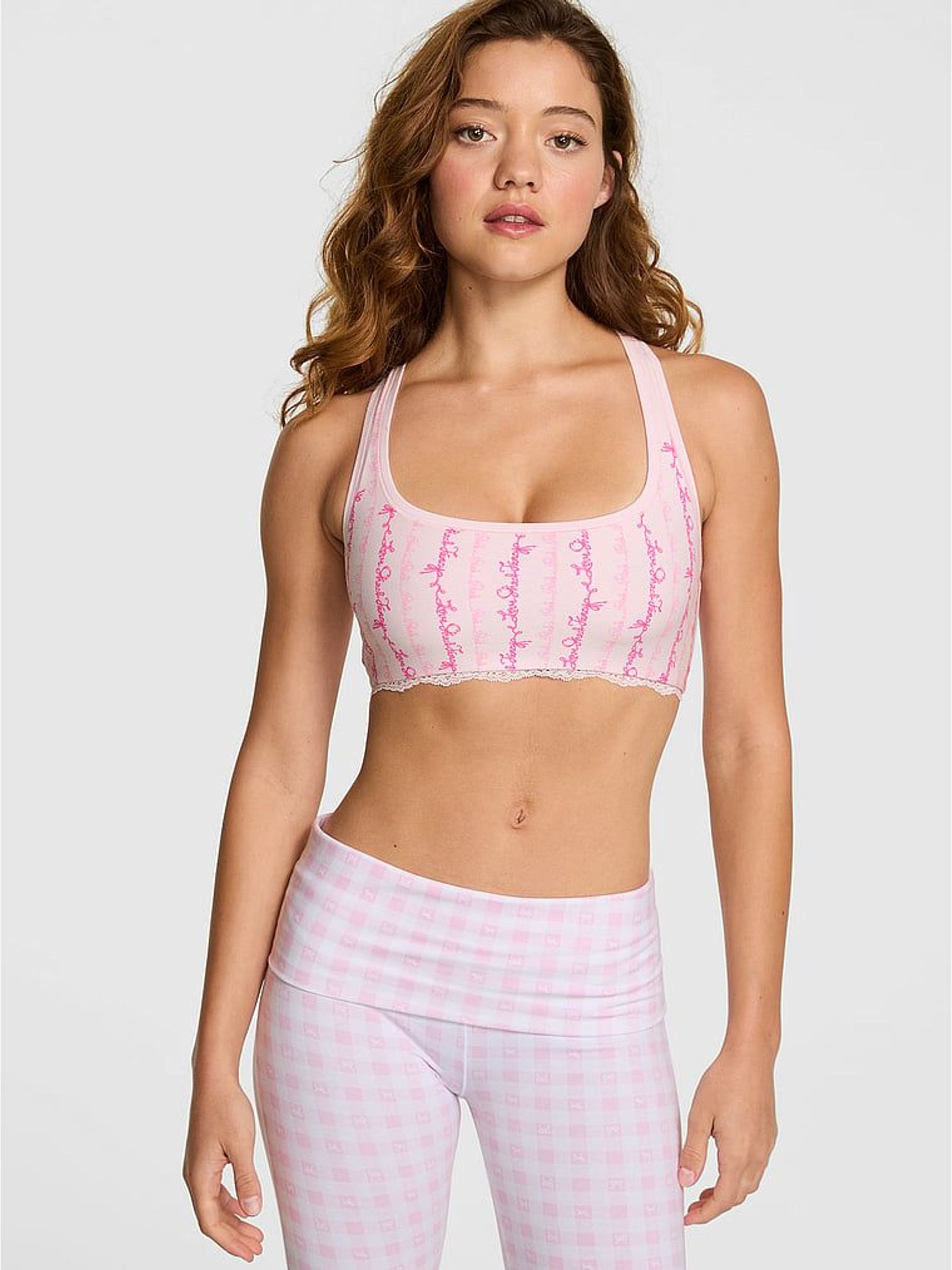 Pink Cotton Bralette (W58881) | £36