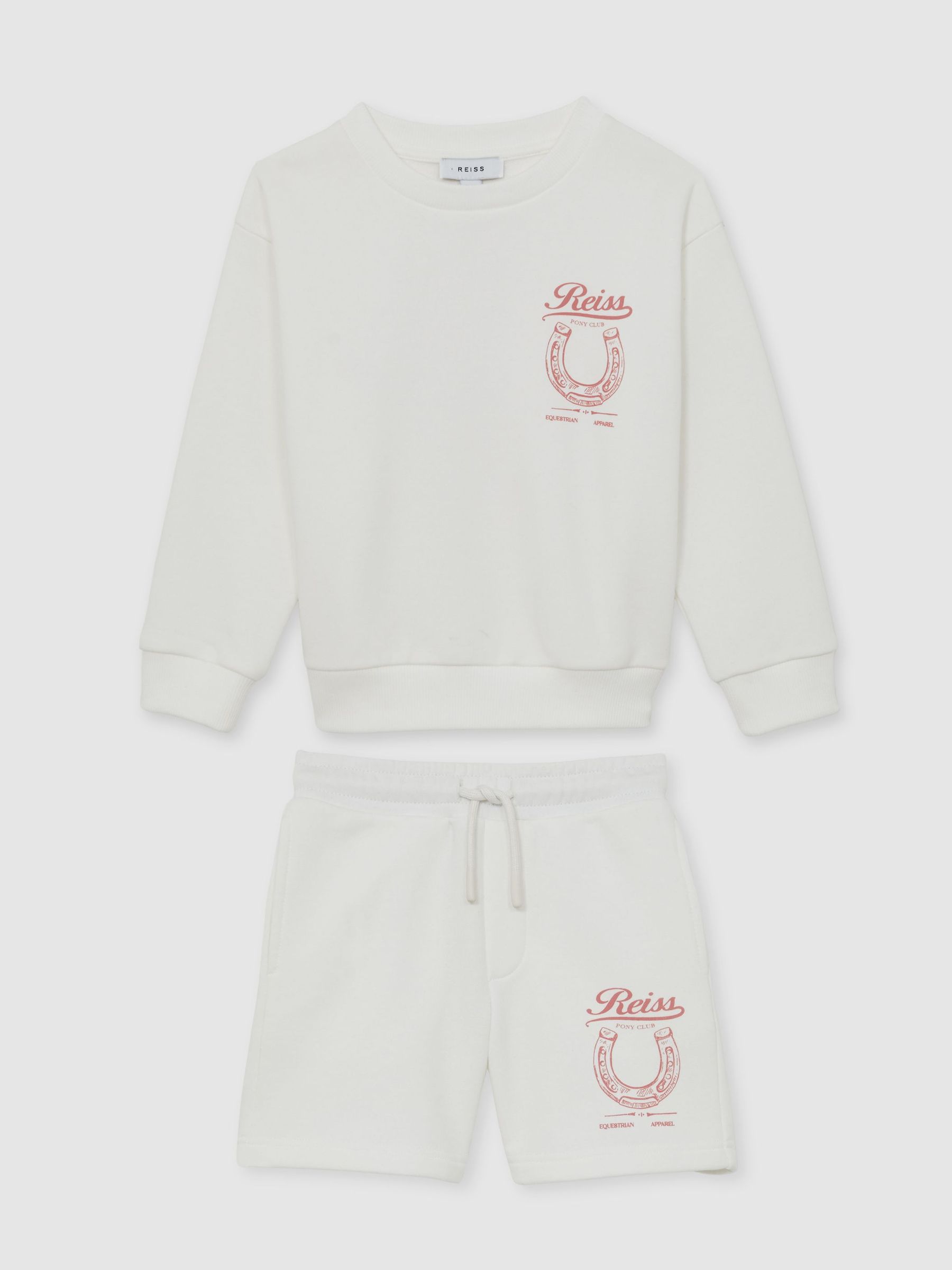 Pony Club Sweatshirt and Shorts Set in Ecru (W58953) | £72
