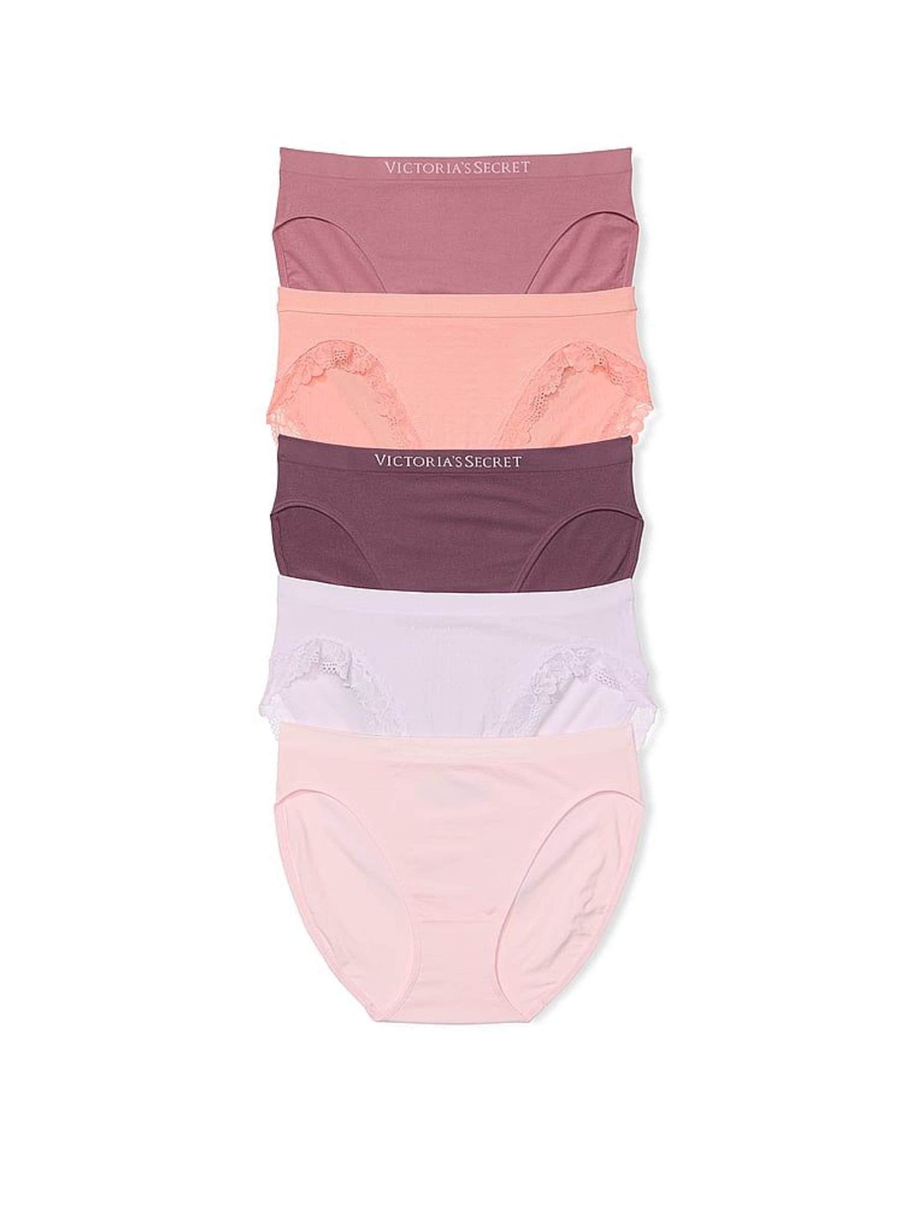 Pink/Orange/Purple Brief 5 Pack Knickers (W59188) | £27