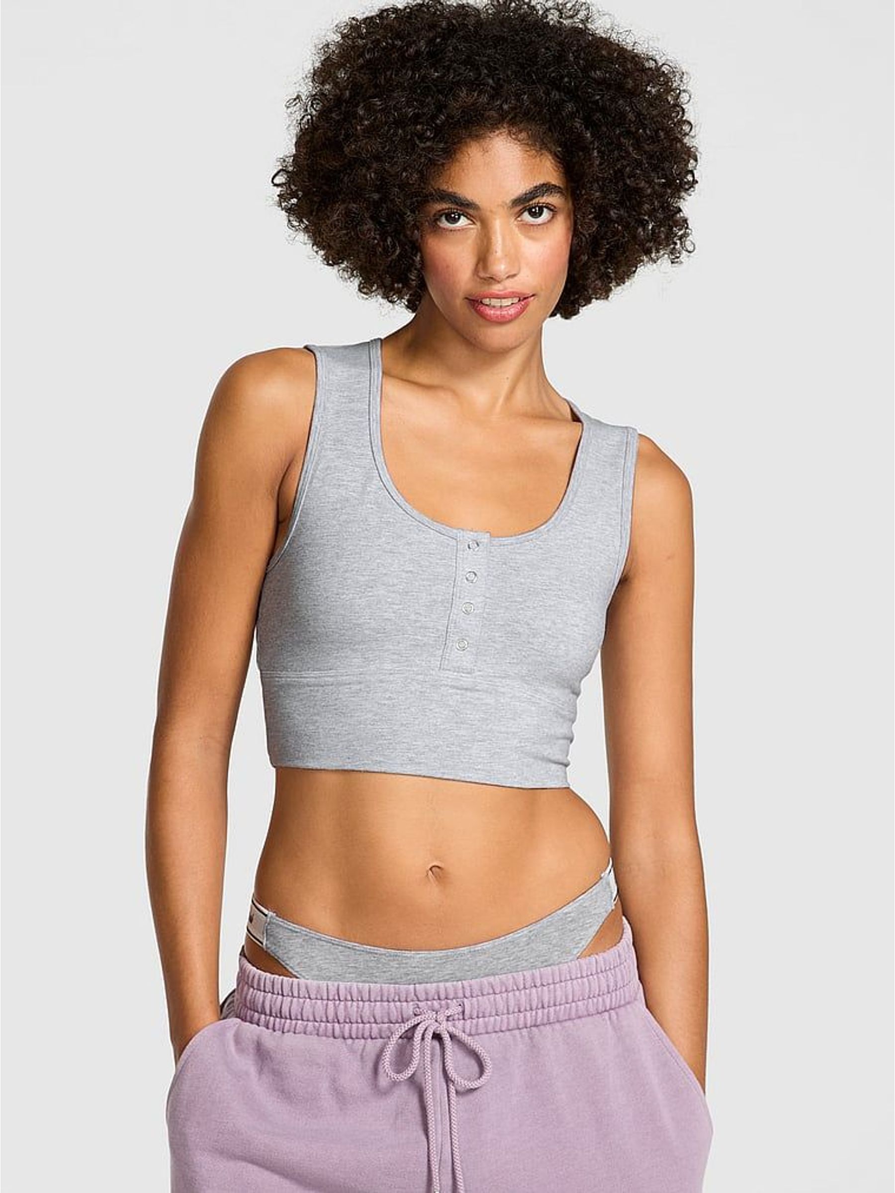 Medium Heather Grey Open Back Sports Bra (W59777) | £26